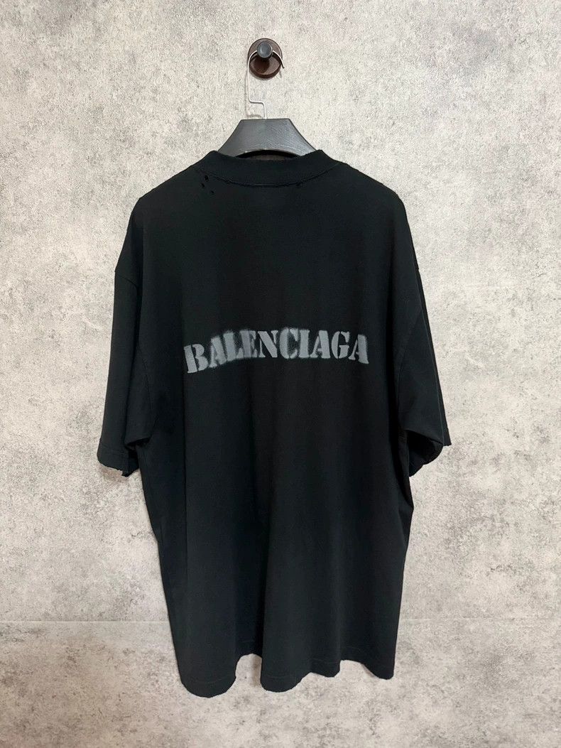 Balenciaga Balenciaga Faded Subtitle Logo Short Sleeve T-Shirt Size US M / EU 48-50 / 2 - 5 Thumbnail