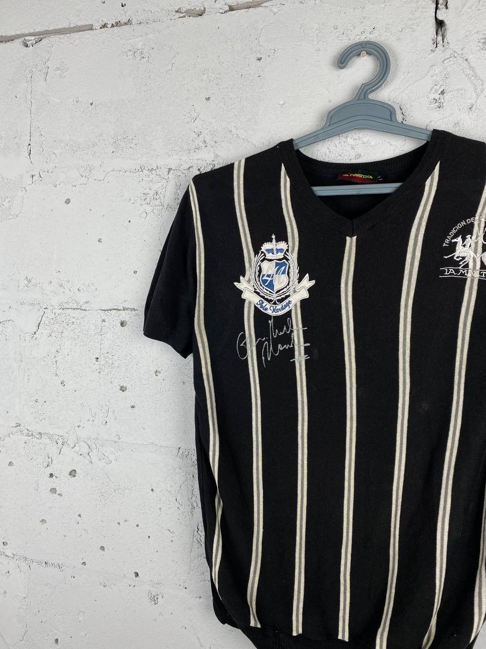 La Martina × Vintage La Martina Polo Ralph Lauren Style T-shirt Knitted Size US L / EU 52-54 / 3 - 2 Thumbnail