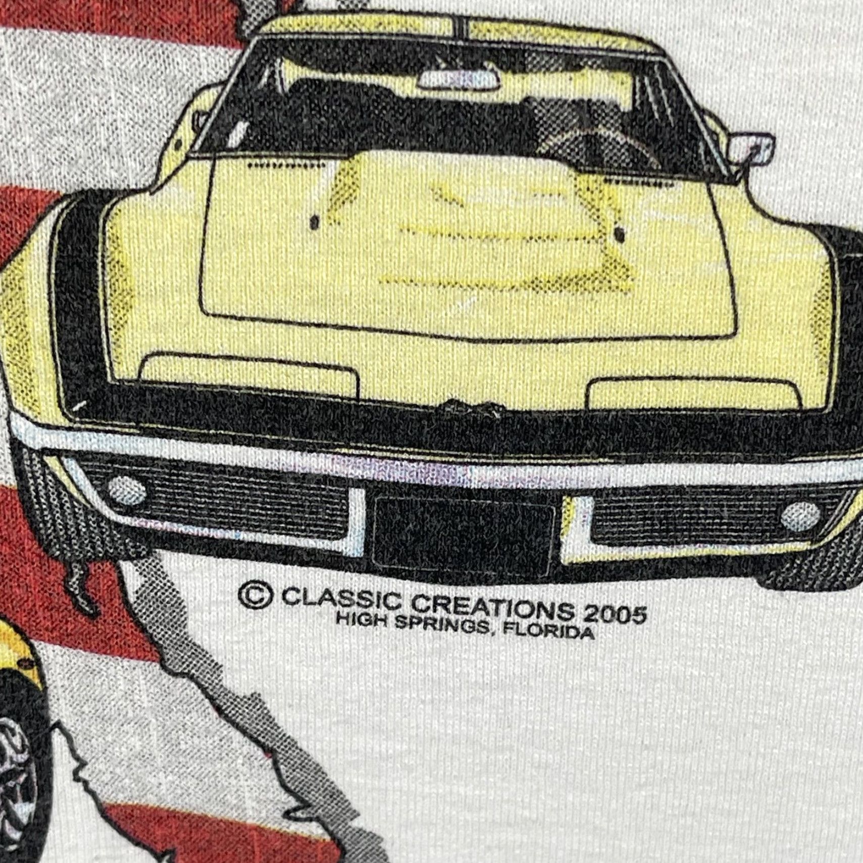 Fruit Of The Loom Vettes Across America Shirt Mens Large White Corvette Tee 2005 Size US L / EU 52-54 / 3 - 4 Thumbnail