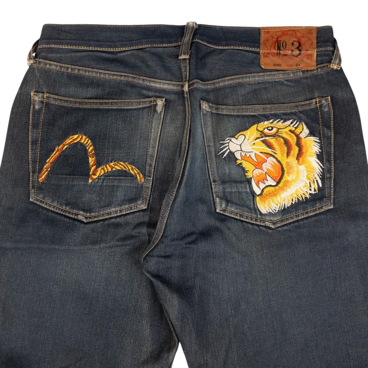 Evisu Tiger Gull Japanese Embroidered Denim Jeans Size W34