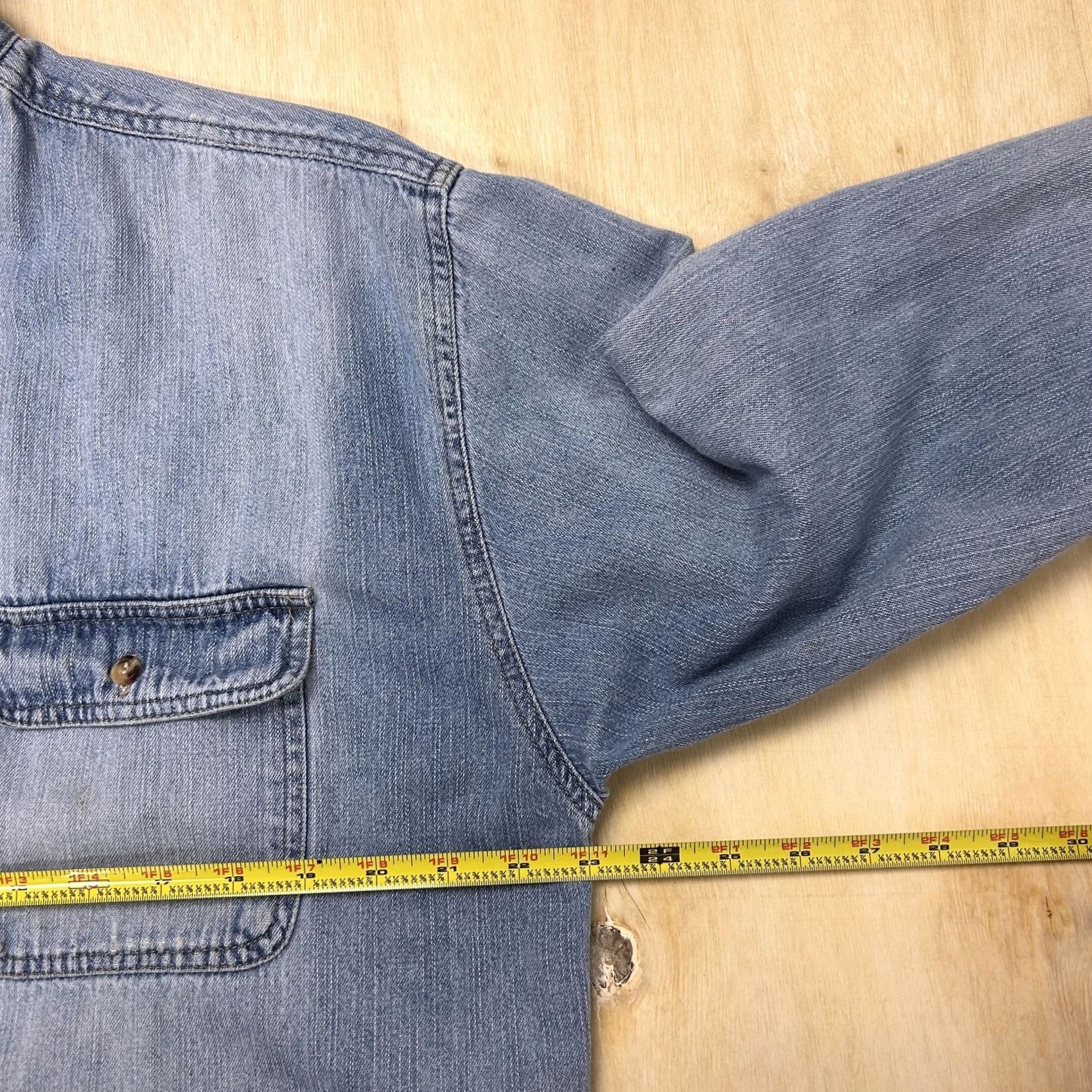 Vintage Vintage Premier International Shirt Mens M Blue Denim Long Sleeve Button Up Size US M / EU 48-50 / 2 - 4 Thumbnail