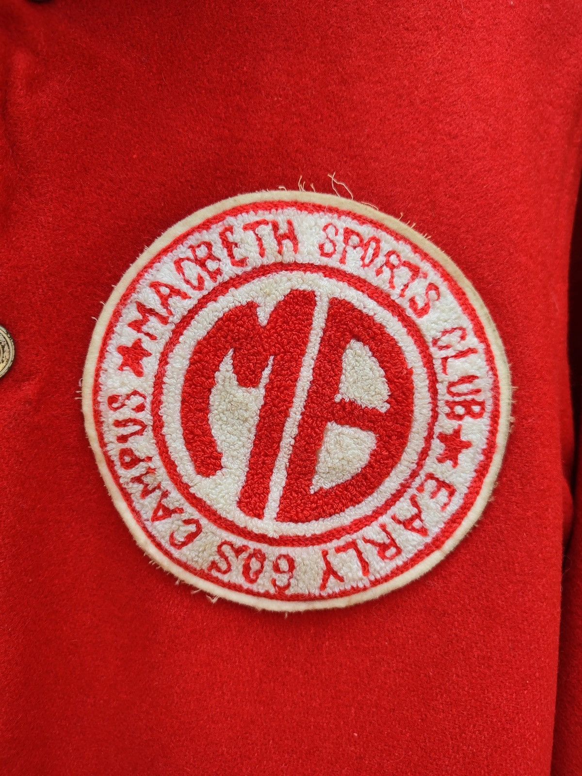 Macbeth × Vintage Vintage MacBeth Red Wool Varsity Jacket – Shawl Collar Size US M / EU 48-50 / 2 - 5 Thumbnail