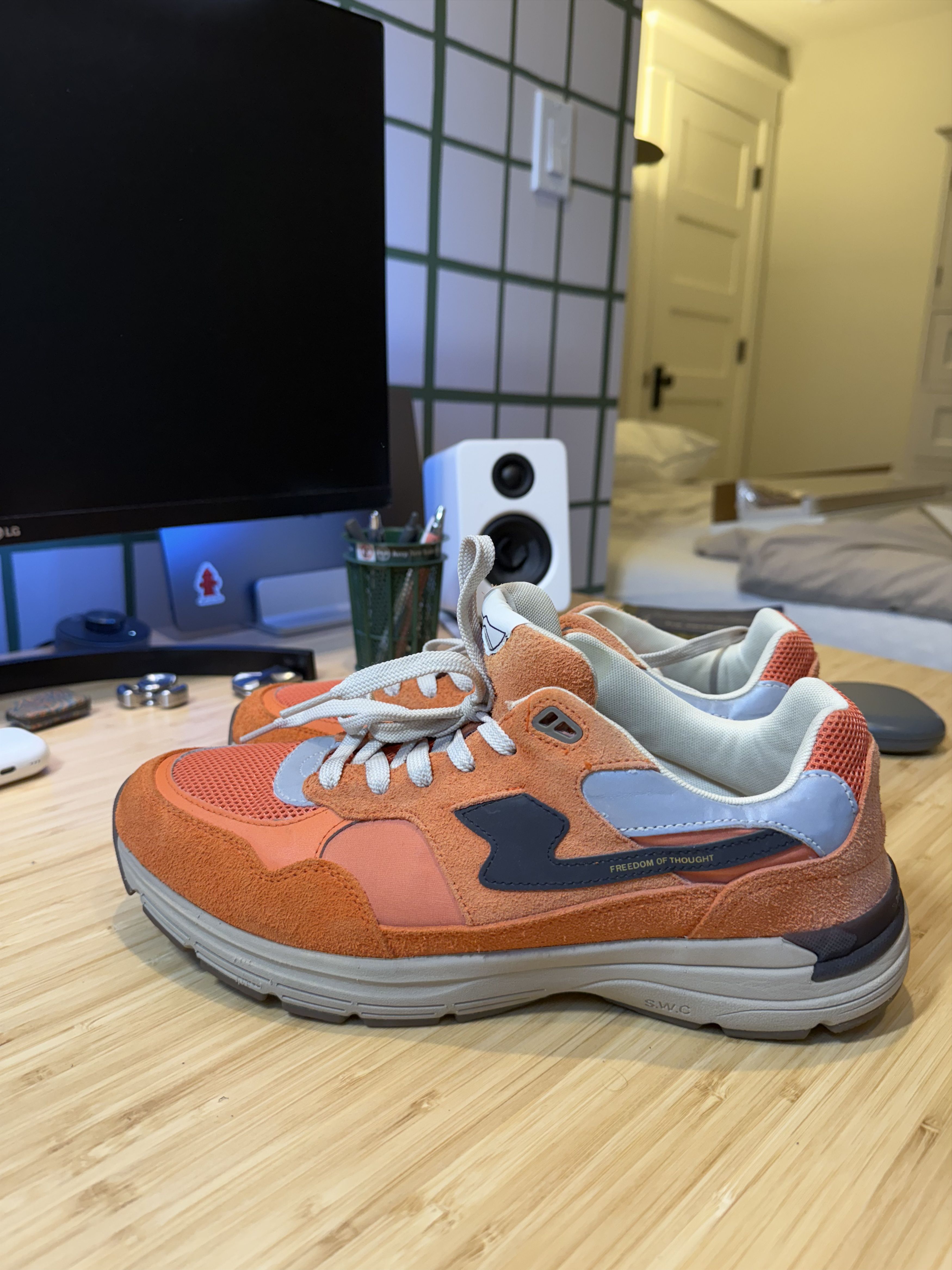 Stepney Workers Club SWC Orange Low Top EU46 but fit 12US Size US 13 / EU 46 - 1 Thumbnail