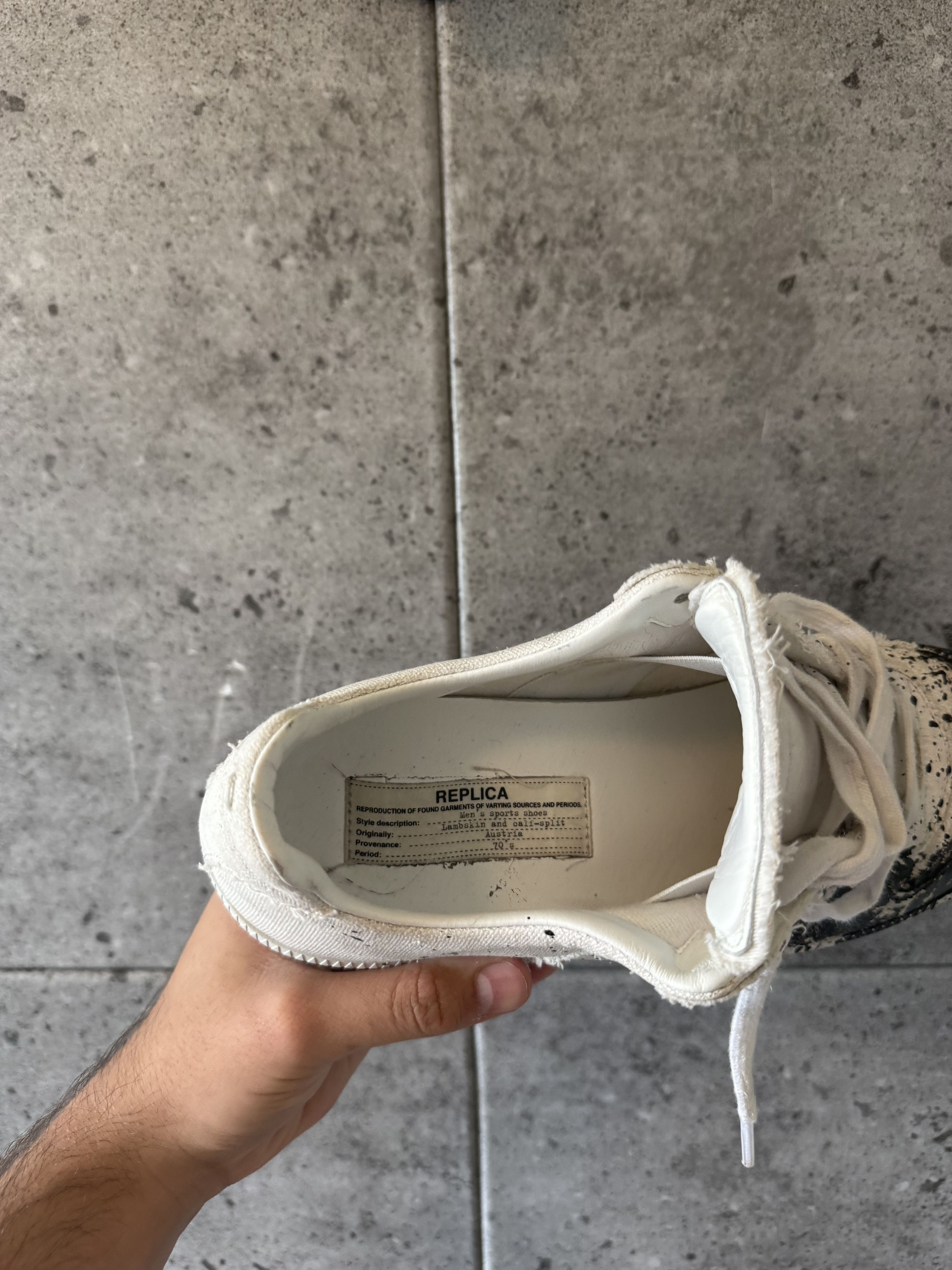Maison Margiela Maison Margiela canvas paint splatter sneakers Size US 9 / EU 42 - 11 Thumbnail