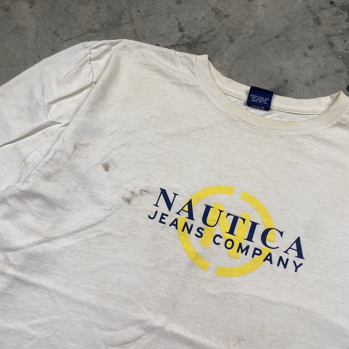Nautica × Vintage y2k Distressed Nautica Jeans Company LS Tee Size US XL / EU 56 / 4 - 2 Thumbnail