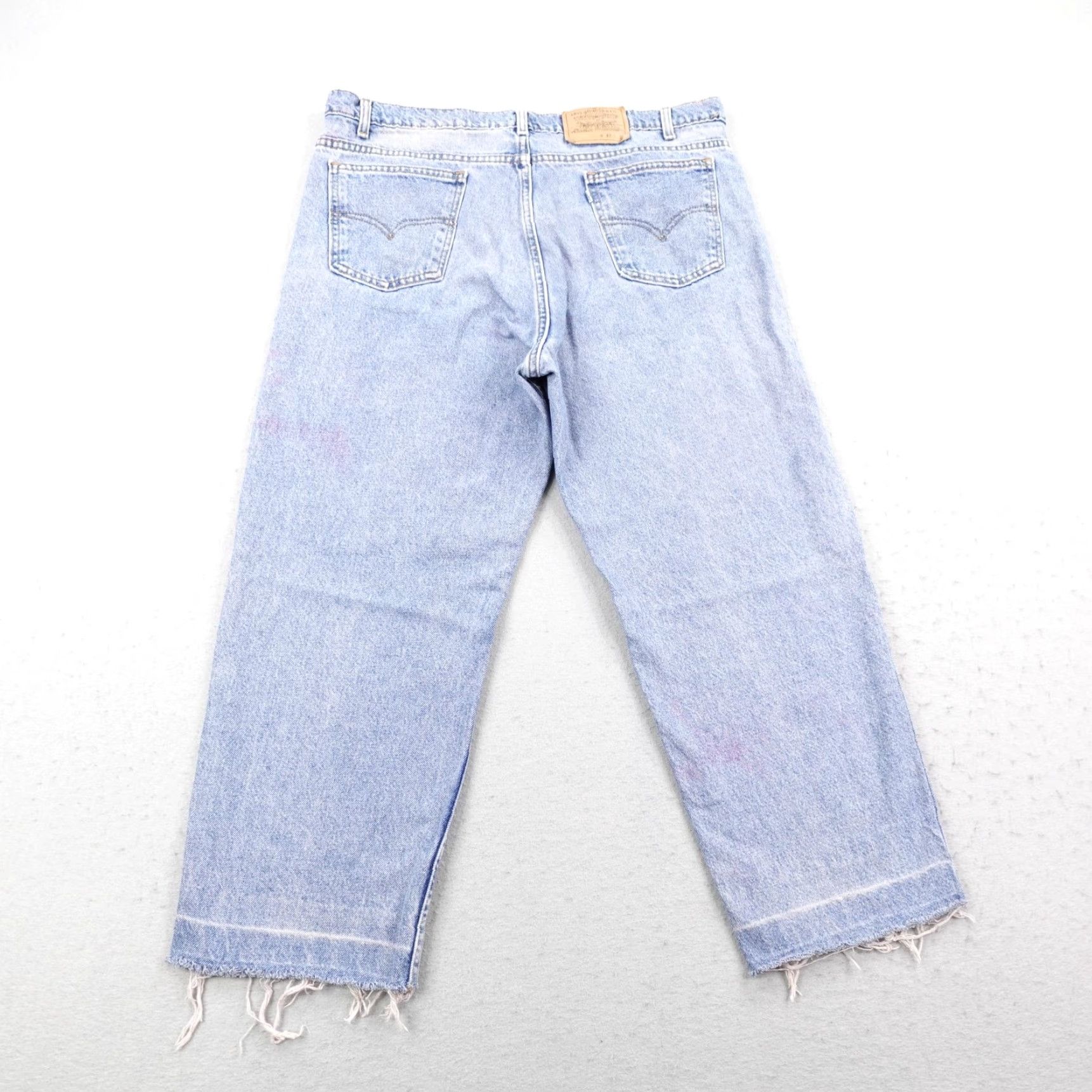 Levi's VINTAGE Levi's Jeans Men 42x30 Blue Denim Straight Baggy 90s Silver Tab Faded Distressed Pockets Jeans Mens Size 42 Distressed 90s Size US 42 / EU 58 - 5 Thumbnail