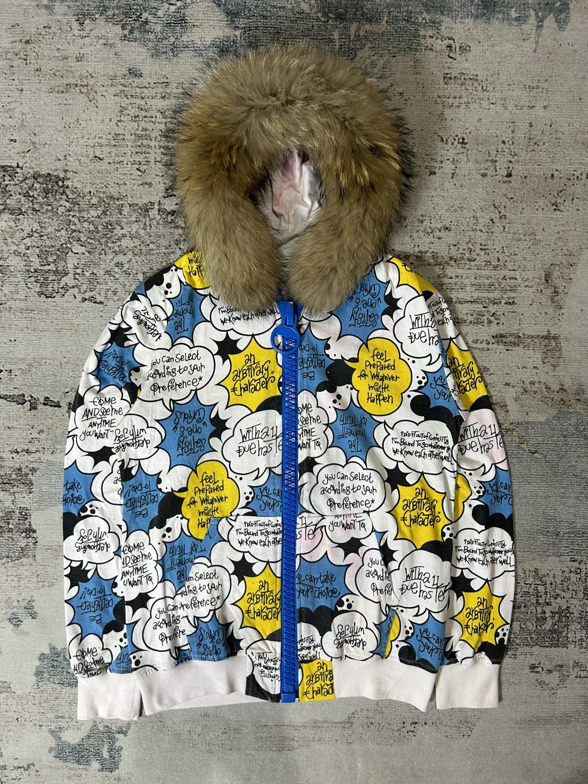 Japanese Brand Faux Fur Hoodie Zip Full Print style Ifsixwasnine lgb Size US M / EU 48-50 / 2 - 1 Thumbnail