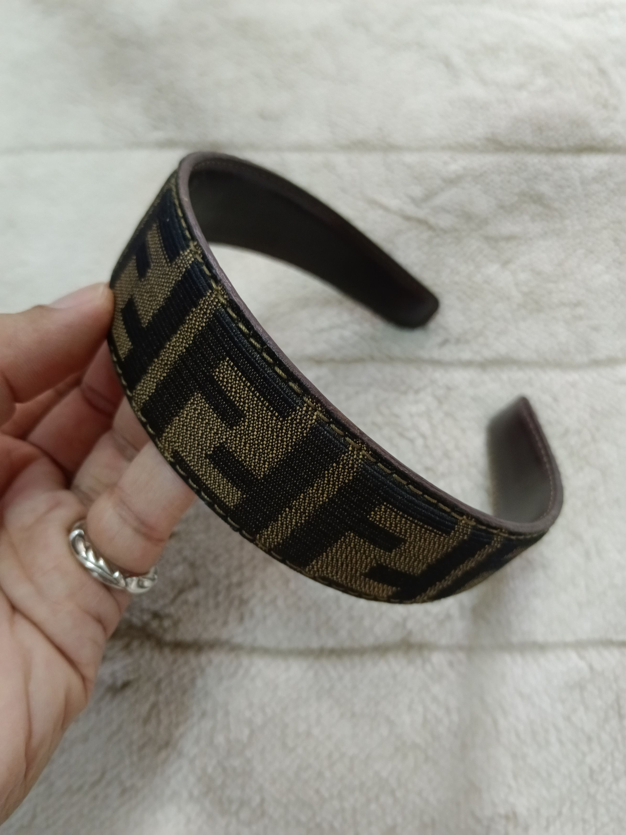 Fendi VINTAGE FENDI FF MONOGRAM ZUCCA HEADBAND Size ONE SIZE - 2 Thumbnail