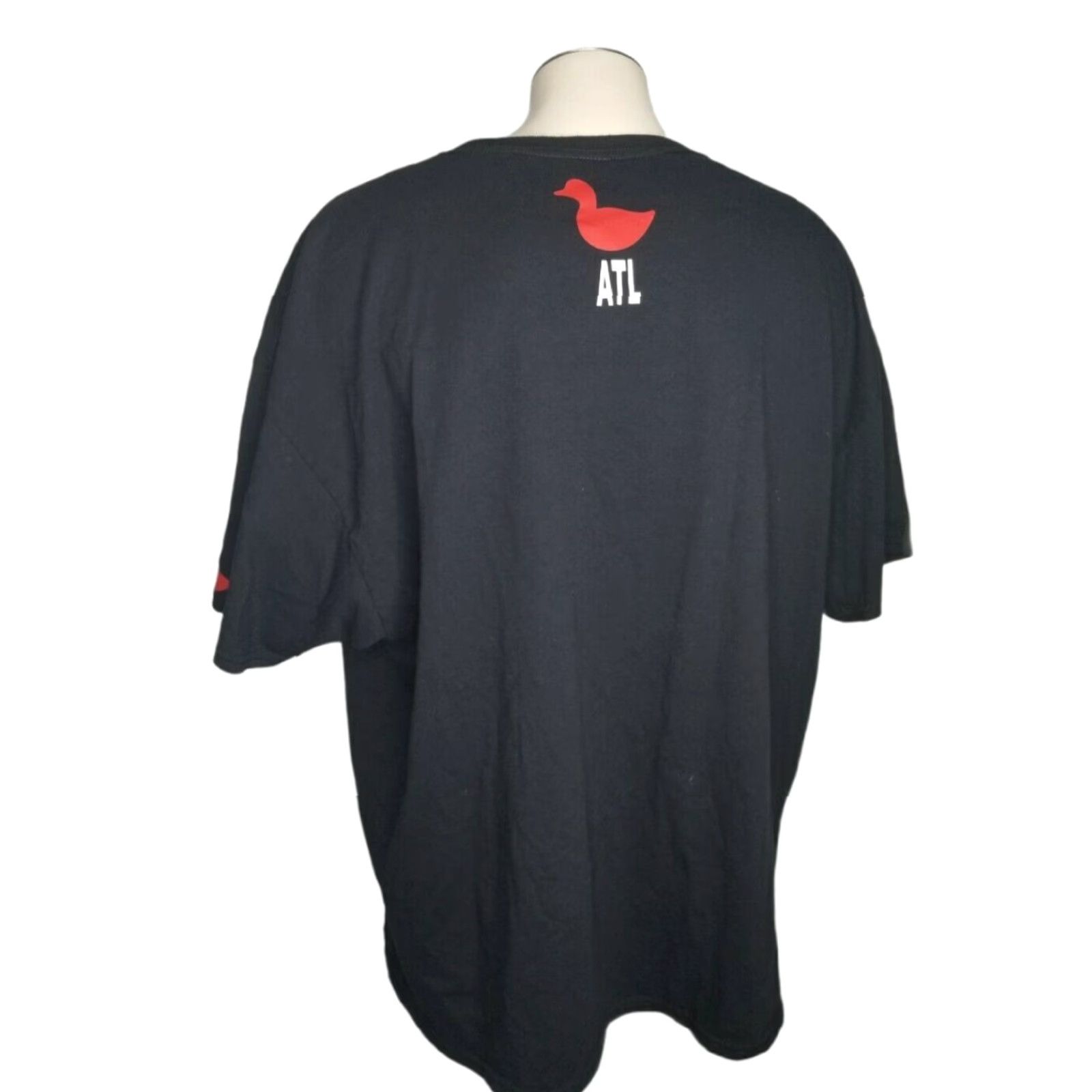 Gildan Mens 3XL T-Shirt Black Double Sided Gildan Lion Logo USA Atlanta GA Purple Duck Dirty Size US XXL / EU 58 / 5 - 2 Thumbnail