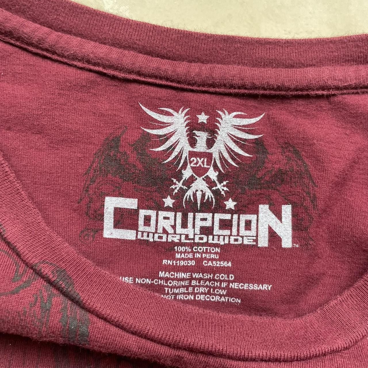 Affliction × Vintage Vintage Y2K World Corruption Affliction Style Graphic Tee Size US XXL / EU 58 / 5 - 4 Thumbnail