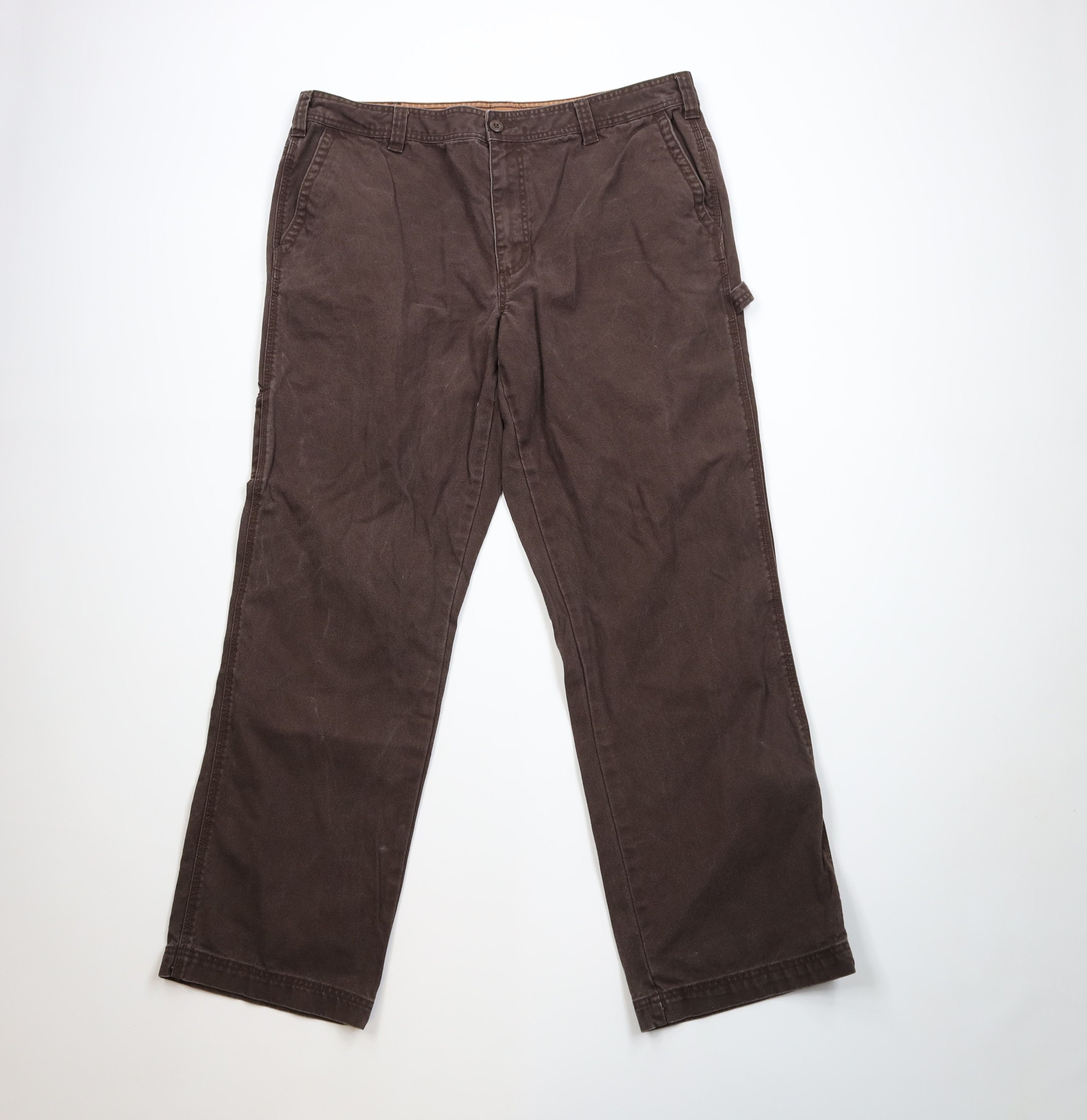 Vintage Vintage 90s Y2K Streetwear Canvas Dungaree Wide Leg Pants Size US 42 / EU 58 - 1 Thumbnail