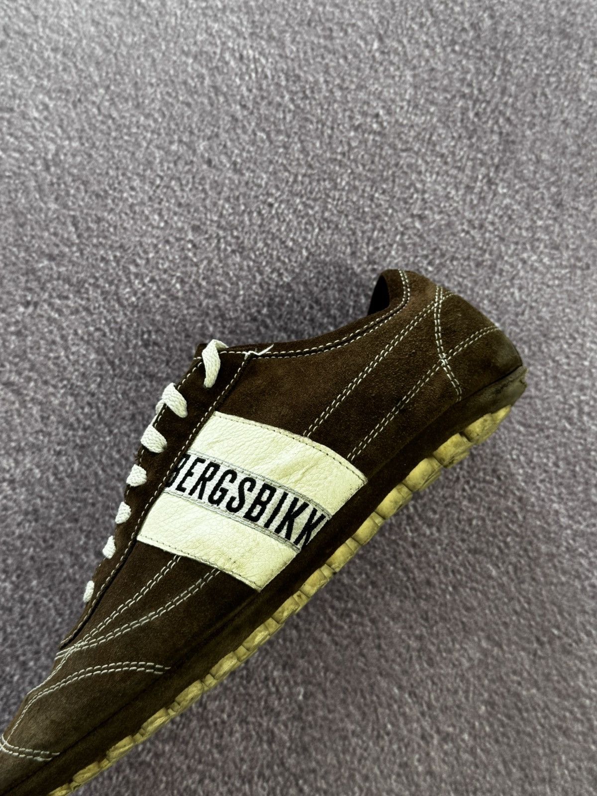 Dirk Bikkembergs 00’s Dirk Bikkembergs Distressed Leather Y2K Trainers Size US 8.5 / EU 41-42 - 7 Thumbnail