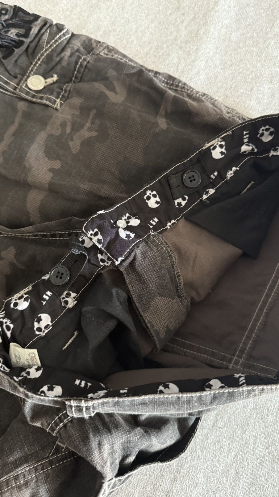 Japanese Brand Rare Ba-Tsu Studio Skull Embroidery Camo Tactical Pants Size US 28 / EU 44 - 10 Thumbnail