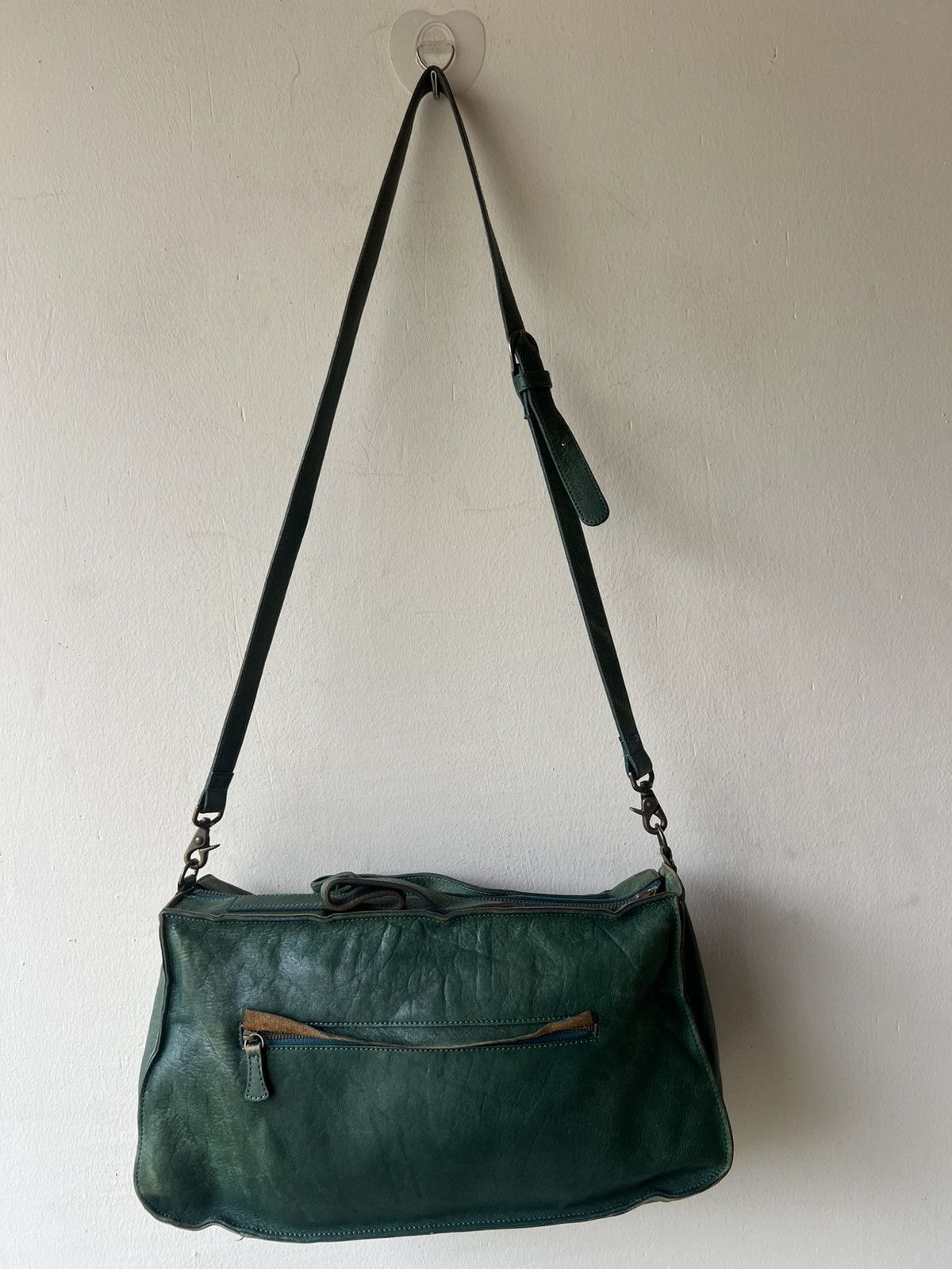Leather Vintage B. Stuff Japan Faded Patina All Leather 2 Way Bag Size ONE SIZE - 24 Thumbnail