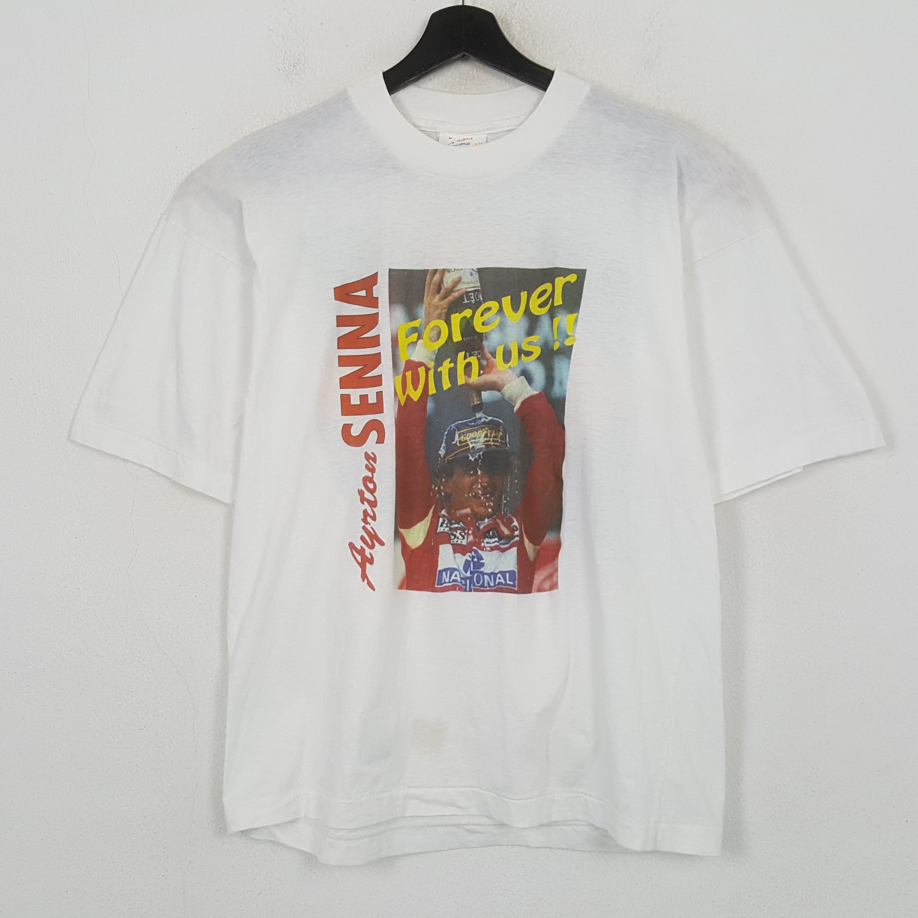 Vintage Ayrton Senna Formula One F1 Tshirt C301N57 Size US M / EU 48-50 / 2 - 1 Thumbnail