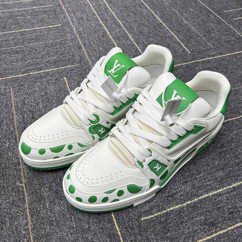 Louis Vuitton Yayoi Kusama x Louis Vuitton Trainers in White Green -2508 Size US 8.5 / EU 41-42 - 1 Thumbnail