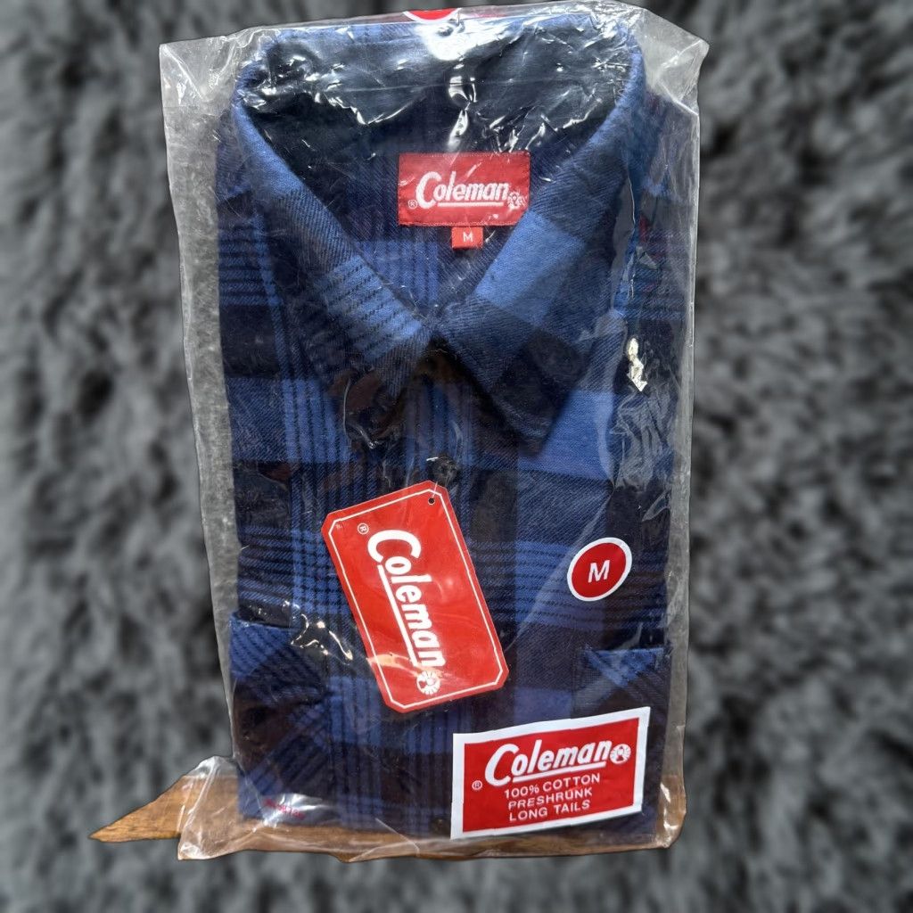 Lumberjack Coleman Flannel Shirt M Medium Men Blue Plaid Cotton Button-Up Long Sleeve Size US M / EU 48-50 / 2 - 1 Thumbnail