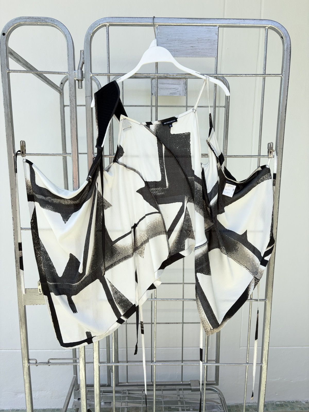 Ann Demeulemeester Ann Demeulemeester SS2011 abstract printed wrapped blouse Size XS / US 0-2 / IT 36-38 - 14 Thumbnail