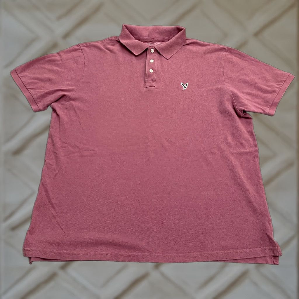 American Eagle Outfitters American Eagle Super Soft Polo Shirt XL Pink Short Sleeve Casual Mens Cotton Size US XL / EU 56 / 4 - 1 Thumbnail