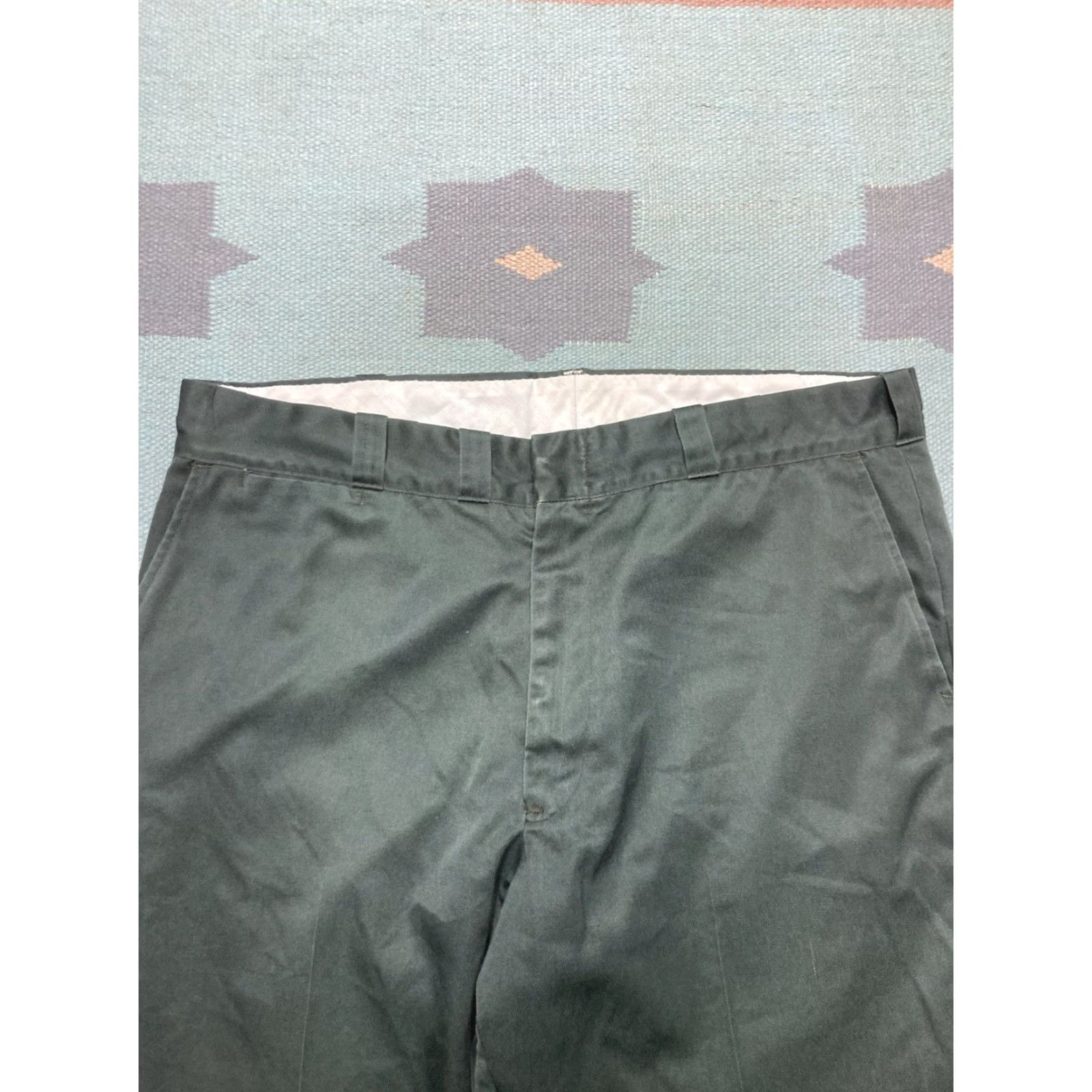 Vintage VINTAGE Big Mac Work Pants Chino Twill Dark Green 37x28 Mens Pants 70s Workwear Size US 37 - 6 Thumbnail