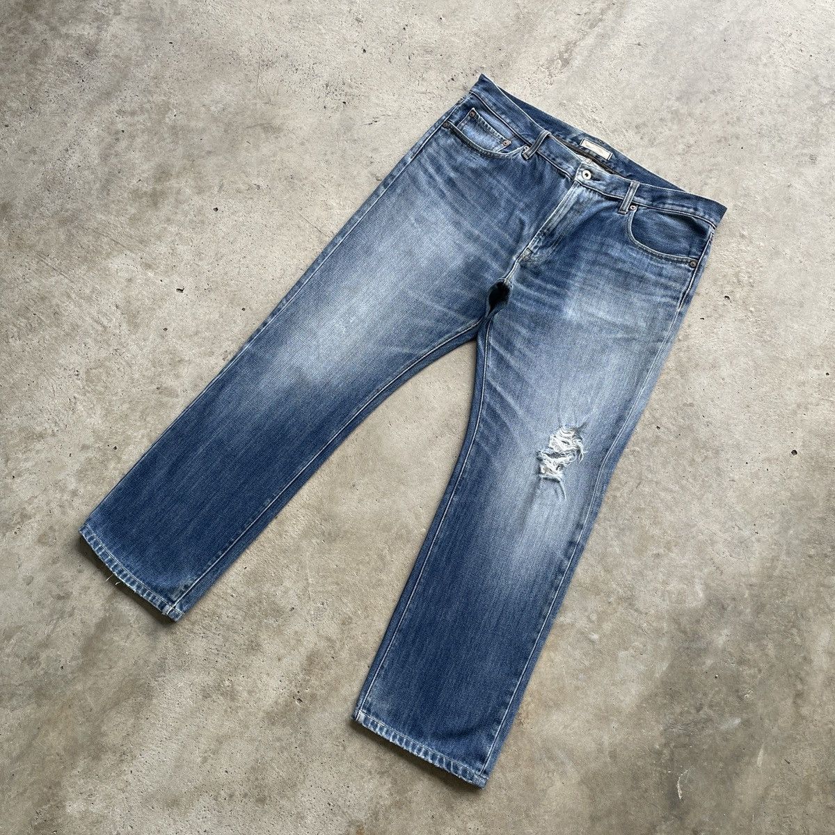 Japanese Brand W38💥 Vintage Japanese Faded Distressed Jeans Denim Pants Size US 38 / EU 54 - 2 Thumbnail