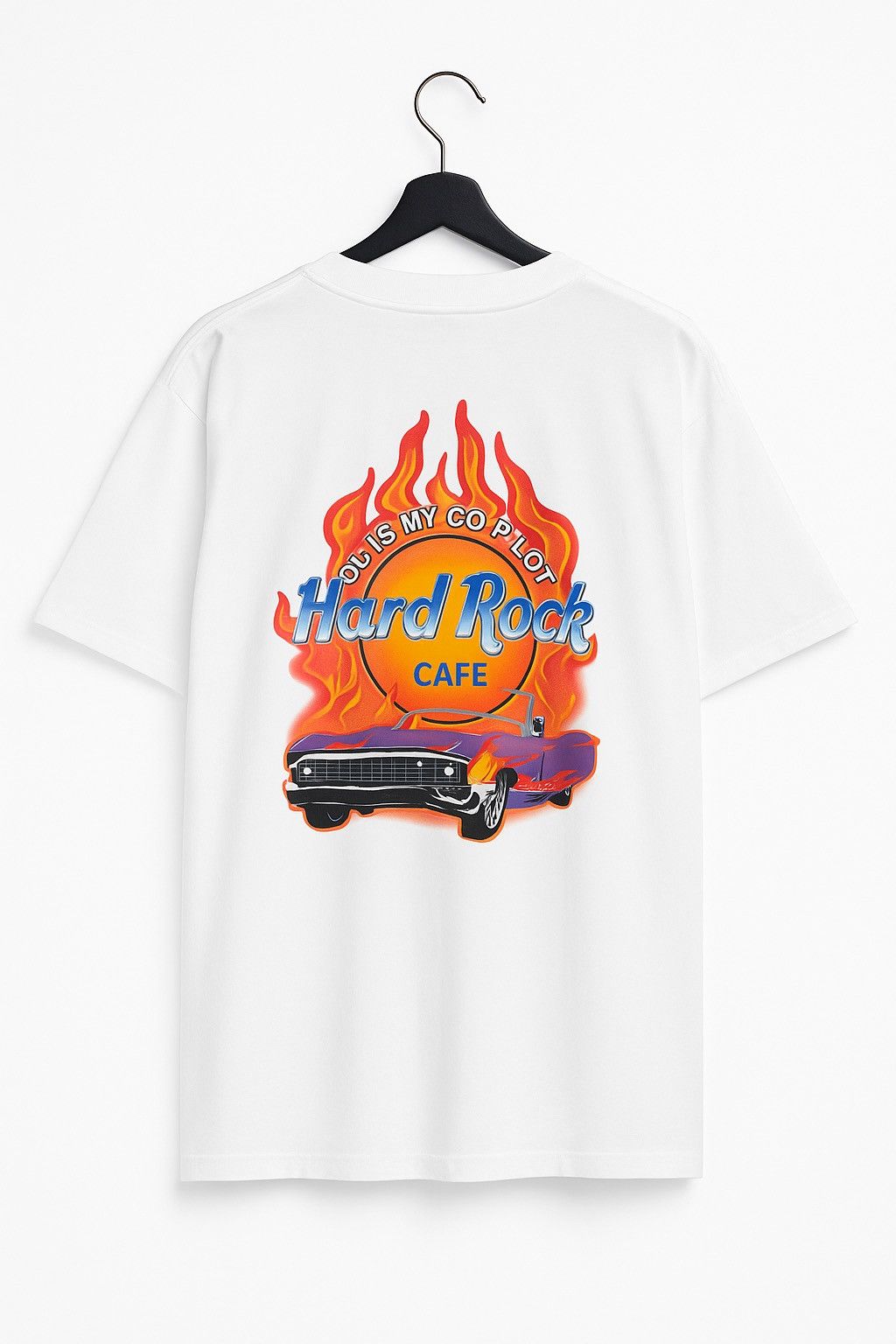 Hard Rock Cafe Vintage 90s Hard Rock Cafe Singapore T-Shirt White Flame Car Size US L / EU 52-54 / 3 - 1 Thumbnail