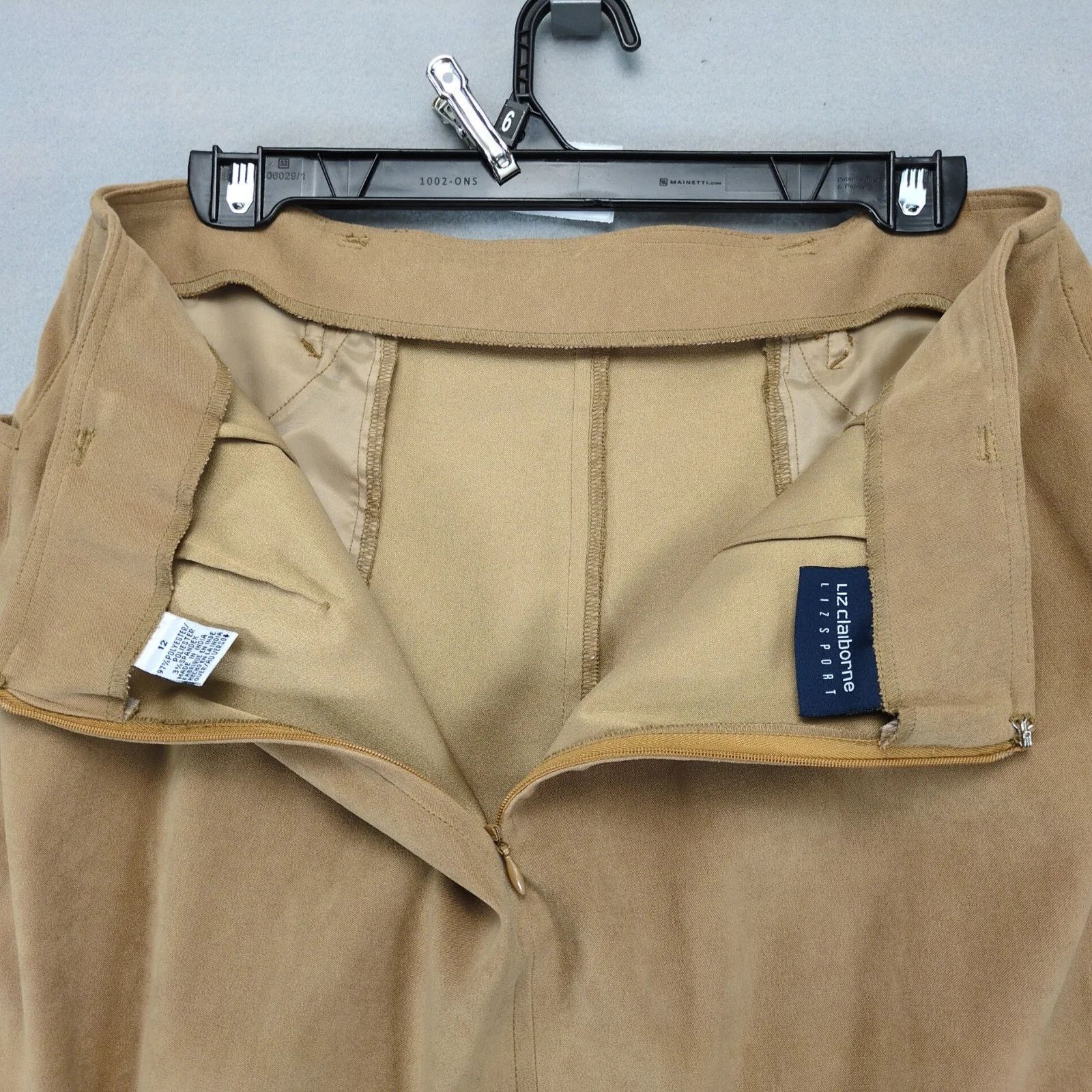 Liz Claiborne Liz Claiborne Sport Tan Faux Suede Pencil Midi Skirt Sz 12 Size 34" / US 12 / IT 48 - 3 Thumbnail
