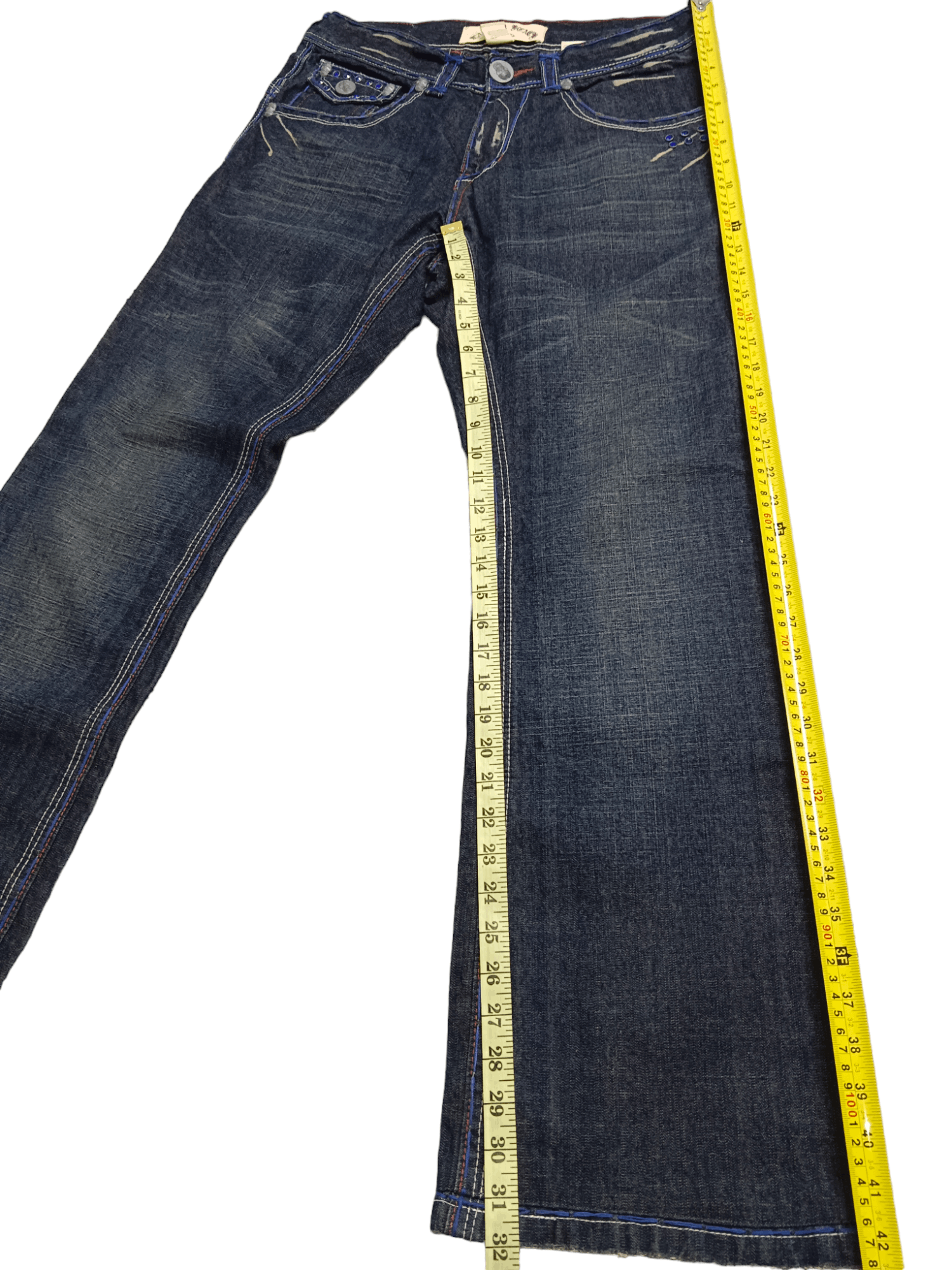 Denim & Co. Laguna Beach Embellished Skull Flare Denim Size US 32 / EU 48 - 16 Thumbnail