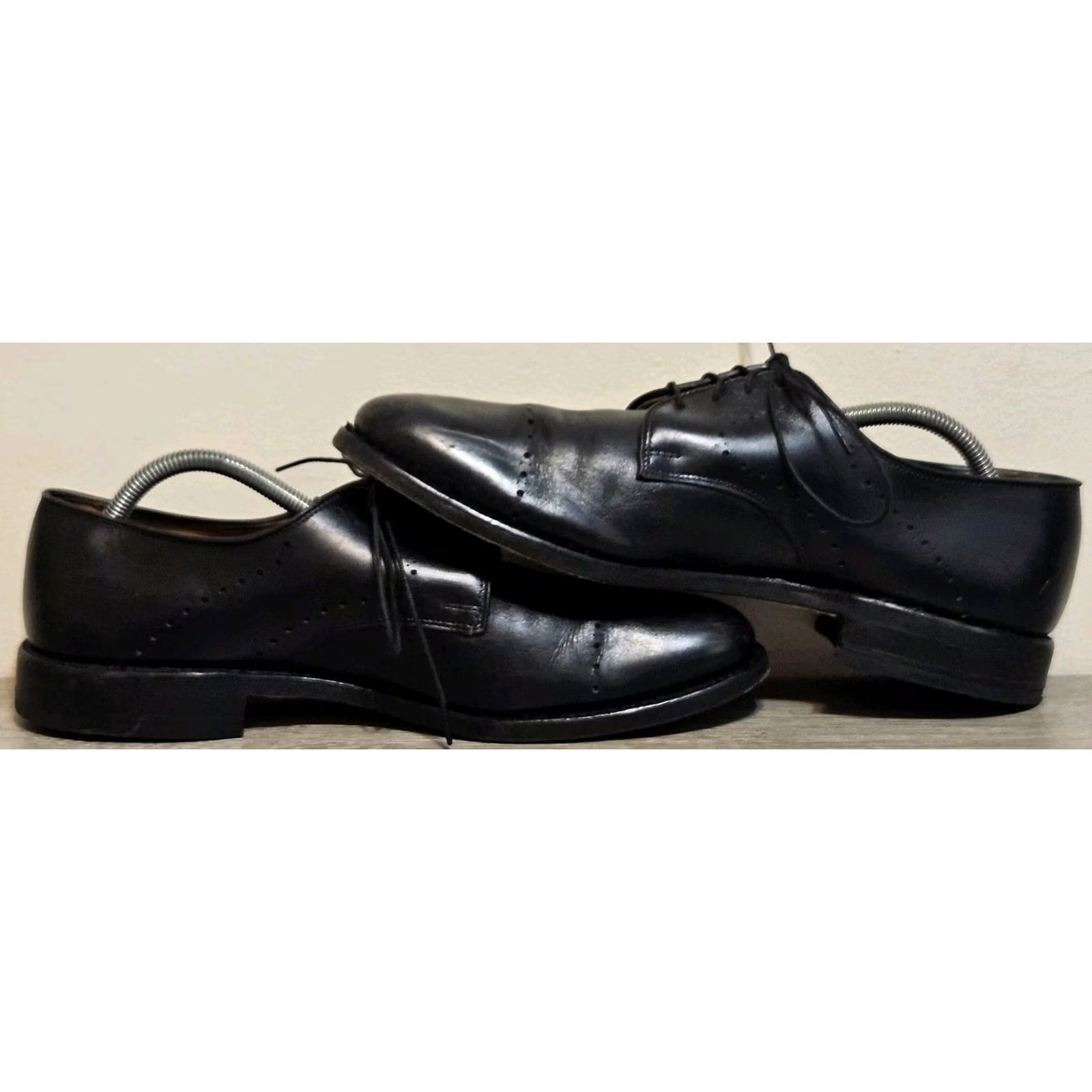 Allen Edmonds Allen Edmonds Troy Mens Dress Shoes Cap Toe Oxford Black Leather Size 10 B Size ONE SIZE - 6 Thumbnail
