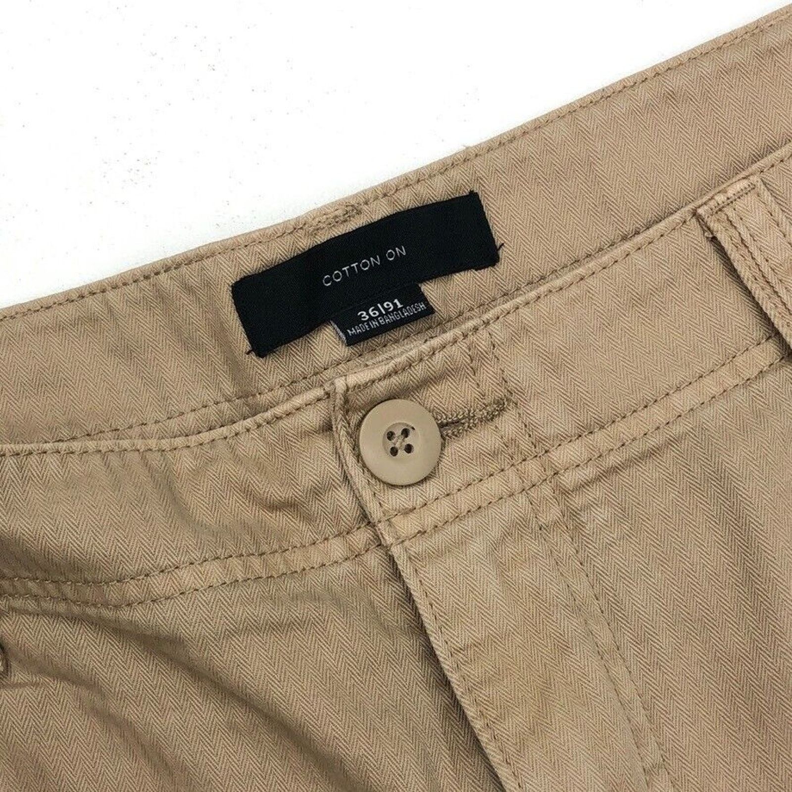 Cotton On Cotton On Tan Light Brown Tactical Cargo Canvas Pants Size US 36 / EU 52 - 4 Thumbnail