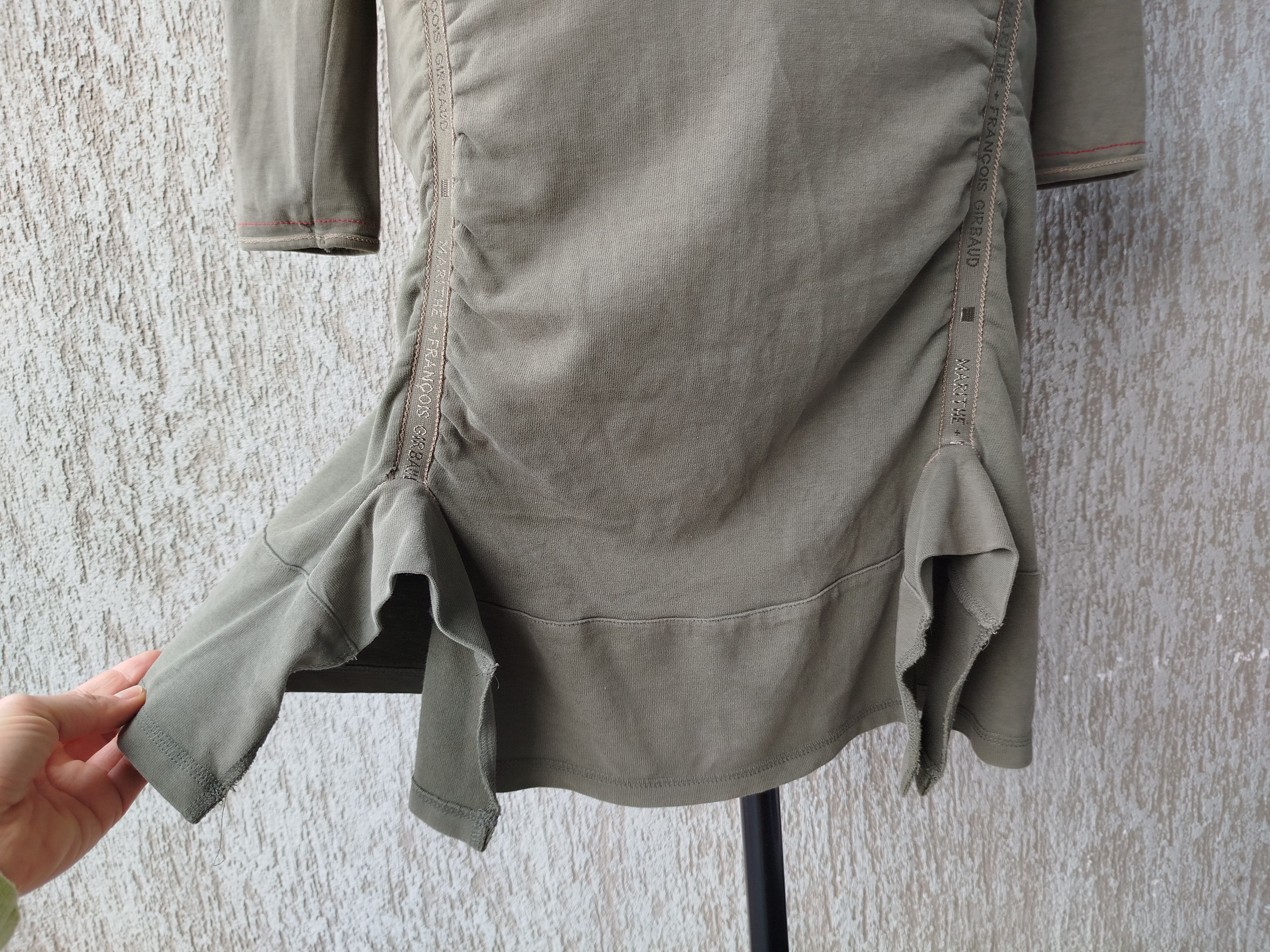 Marithe + Francois Girbaud Dress Long Sleeve Turtleneck Khaki Pockets Vintage Cotton Size S / US 4 / IT 40 - 12 Thumbnail