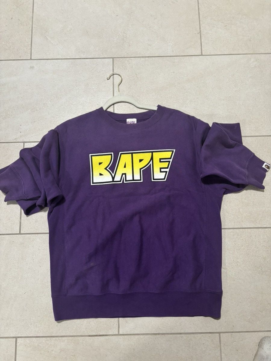 Bape Bape “kiss logo” crewneck Size US M / EU 48-50 / 2 - 1 Thumbnail
