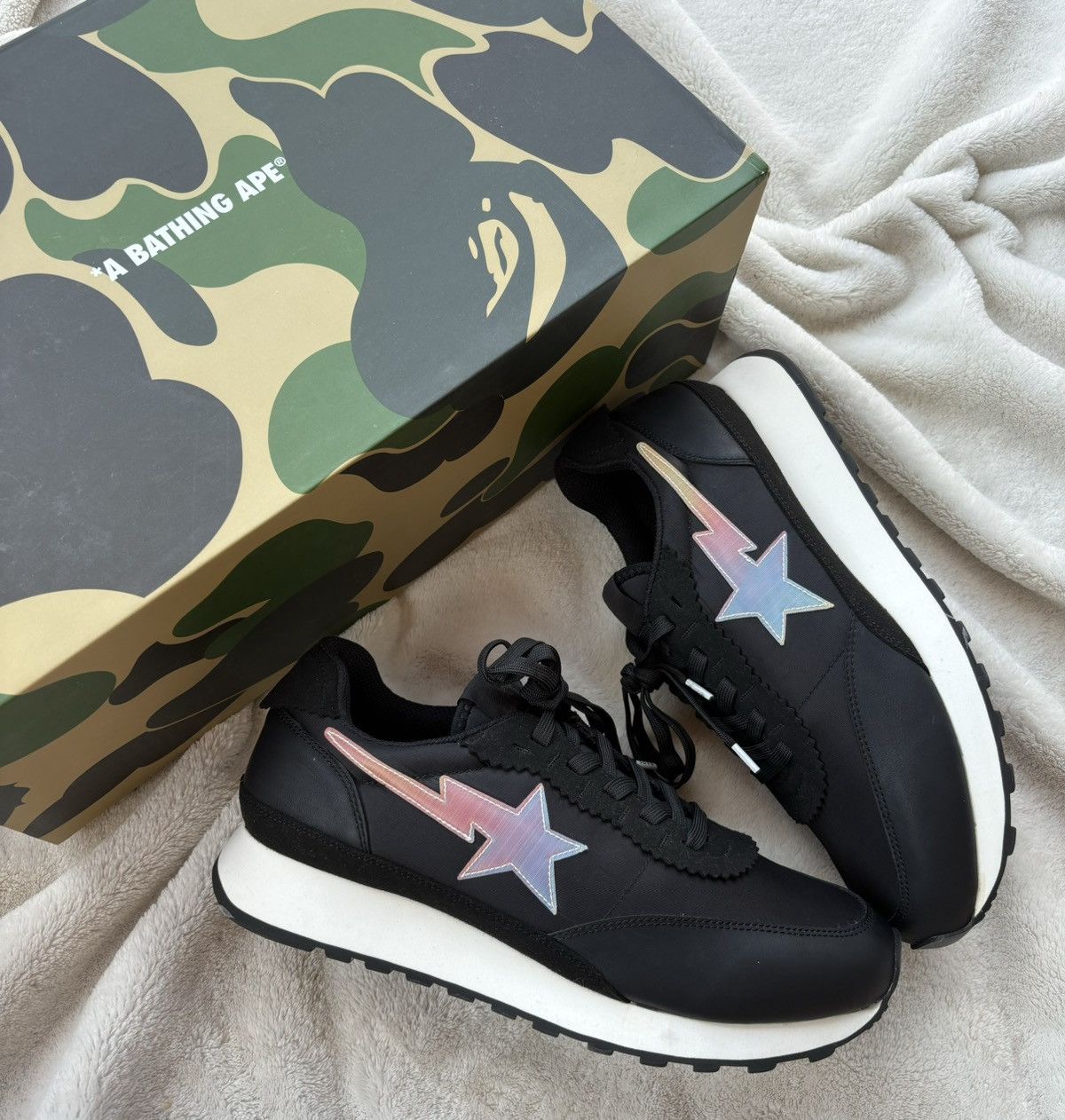 Bape Bape Road Sta Iridescent Sneakers Size US 10 / EU 43 - 1 Thumbnail