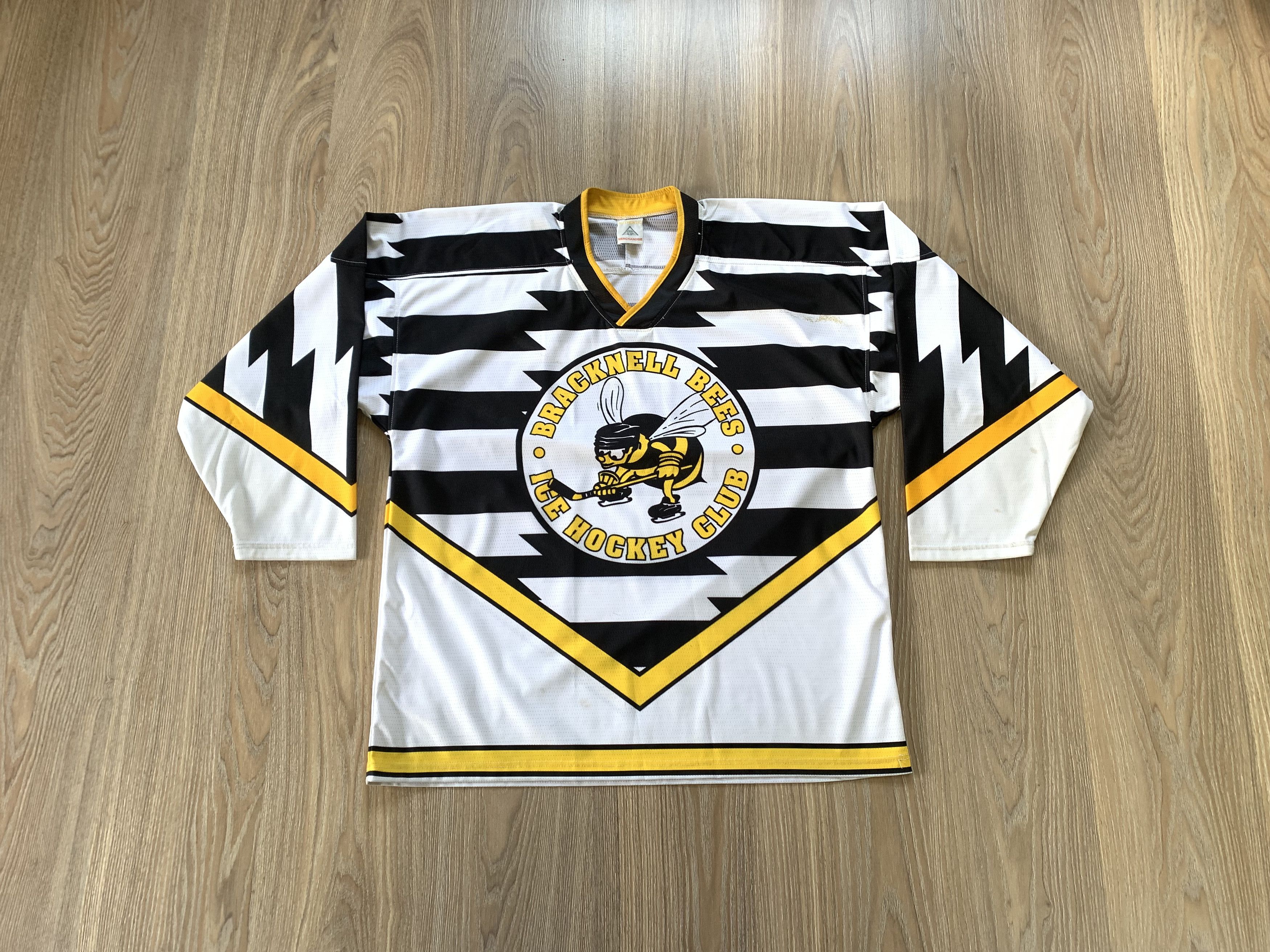 NHL × Vintage Vintage Bracknell Bees Hockey Jersey Size US L / EU 52-54 / 3 - 1 Thumbnail