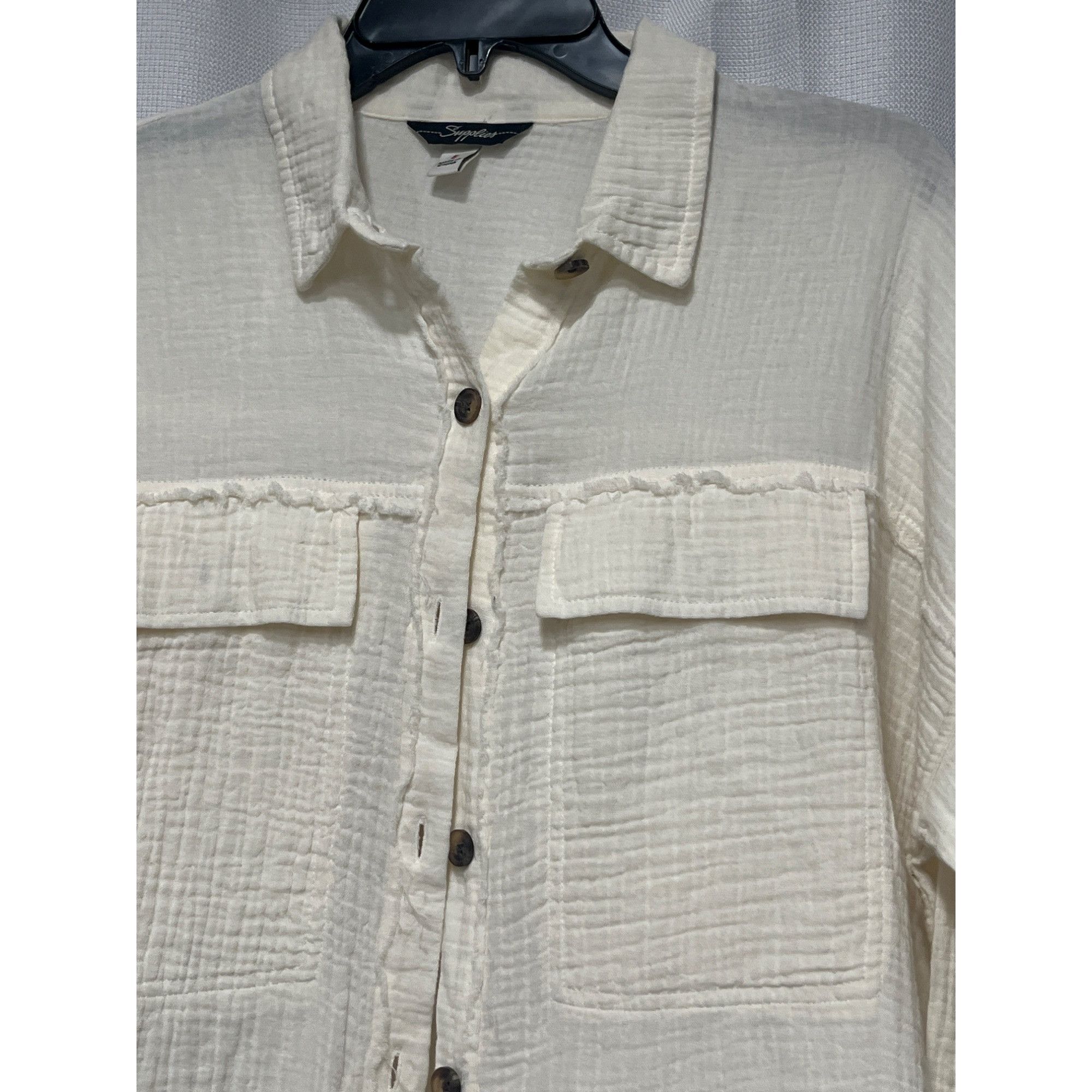 UNIONBAY Supplies by UNIONBAY Crinkle Gauze Button Front Shirt Jacket Size M / US 6-8 / IT 42-44 - 5 Thumbnail