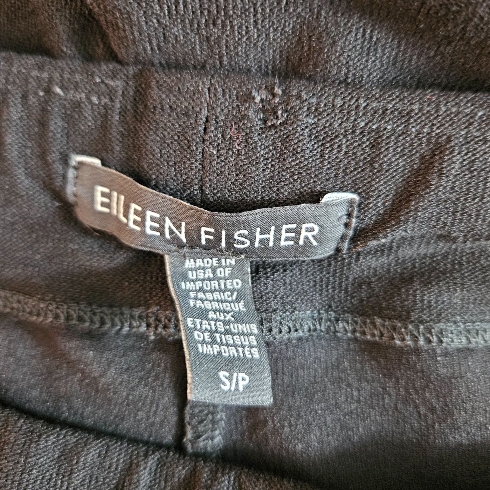 Eileen Fisher VINTAGE Eileen Fisher Pants Cropped Womens Small Black Pull On Low Rise - | Size 28" / US 6 / IT 42 - 7 Thumbnail
