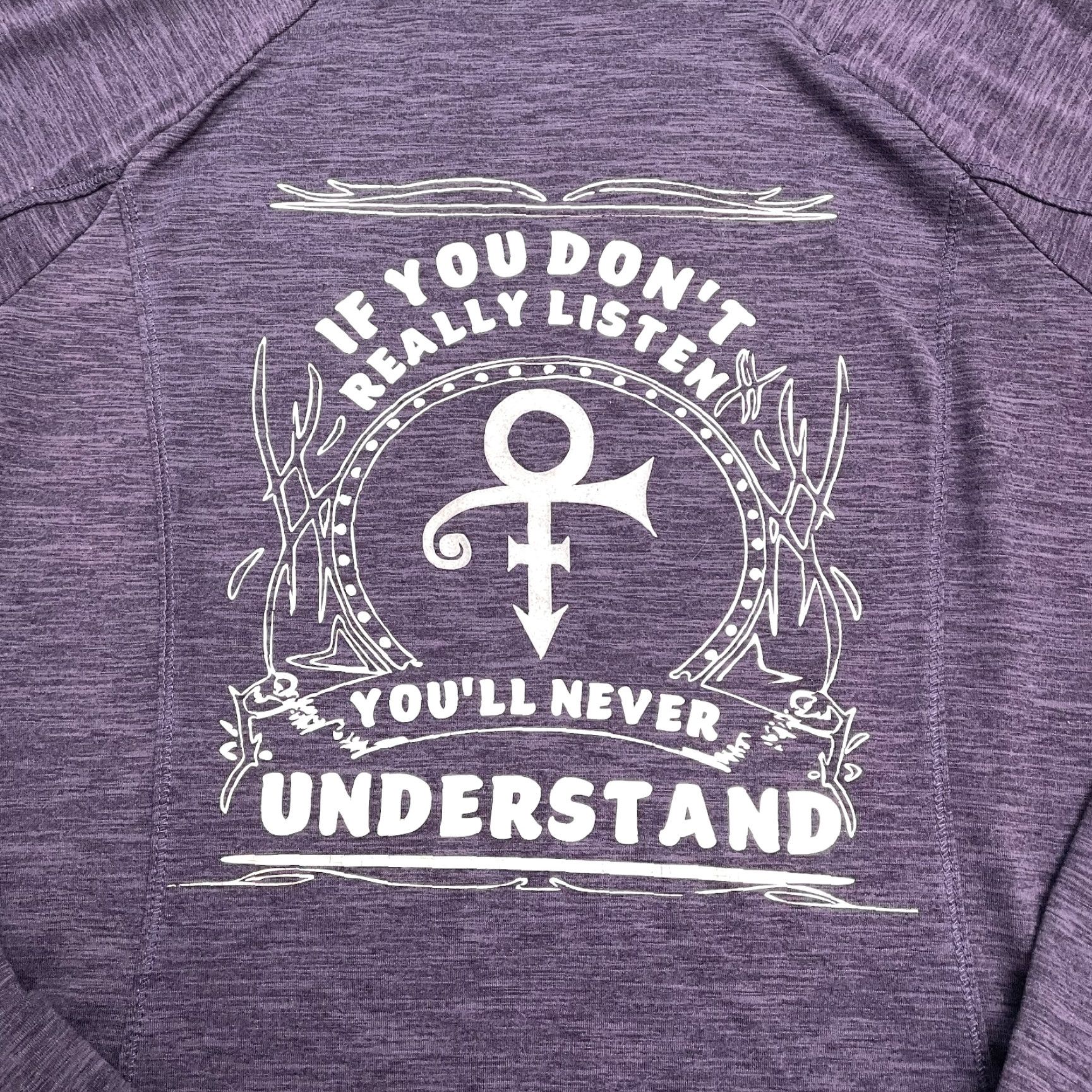 Layer 8 Layer 8 Qwick Dry Prince Symbol Mock Active Jacket Womens Medium Purple Athletic Outdoor Size M / US 6-8 / IT 42-44 - 4 Thumbnail