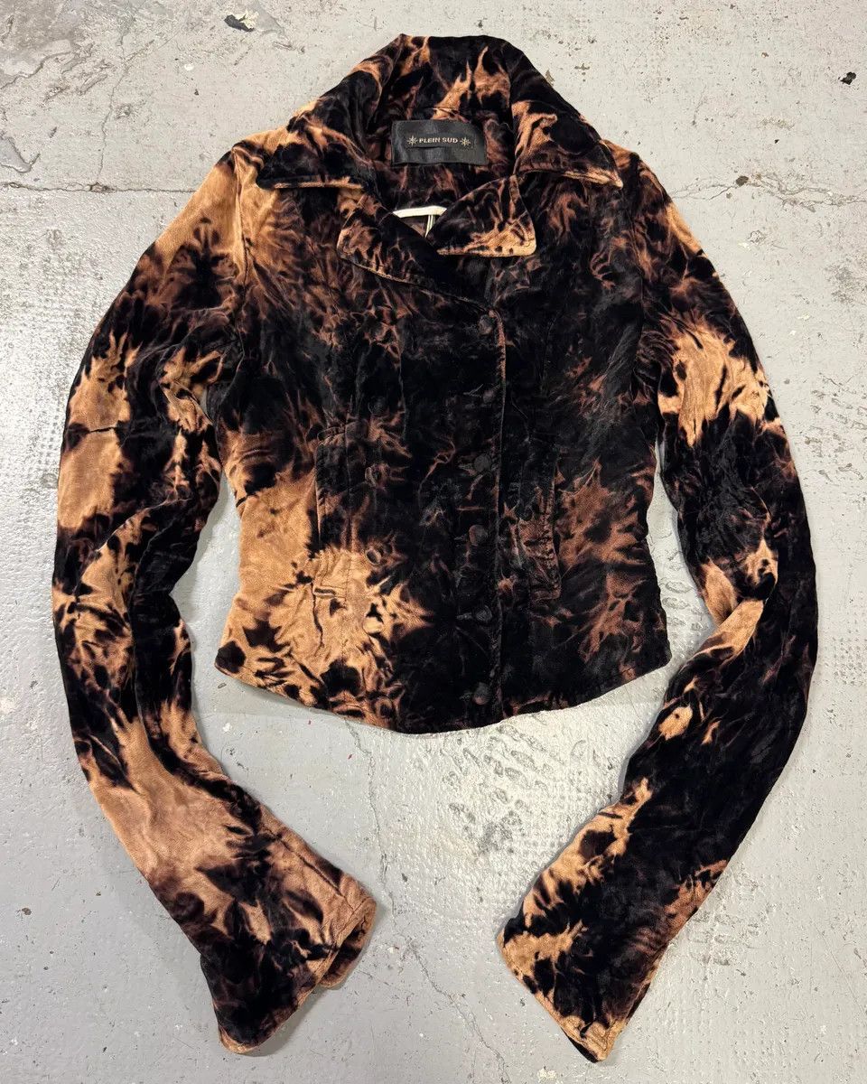 Designer × Vintage Plein Sud Acid Bleached Black Jacket Size S / US 4 / IT 40 - 1 Thumbnail