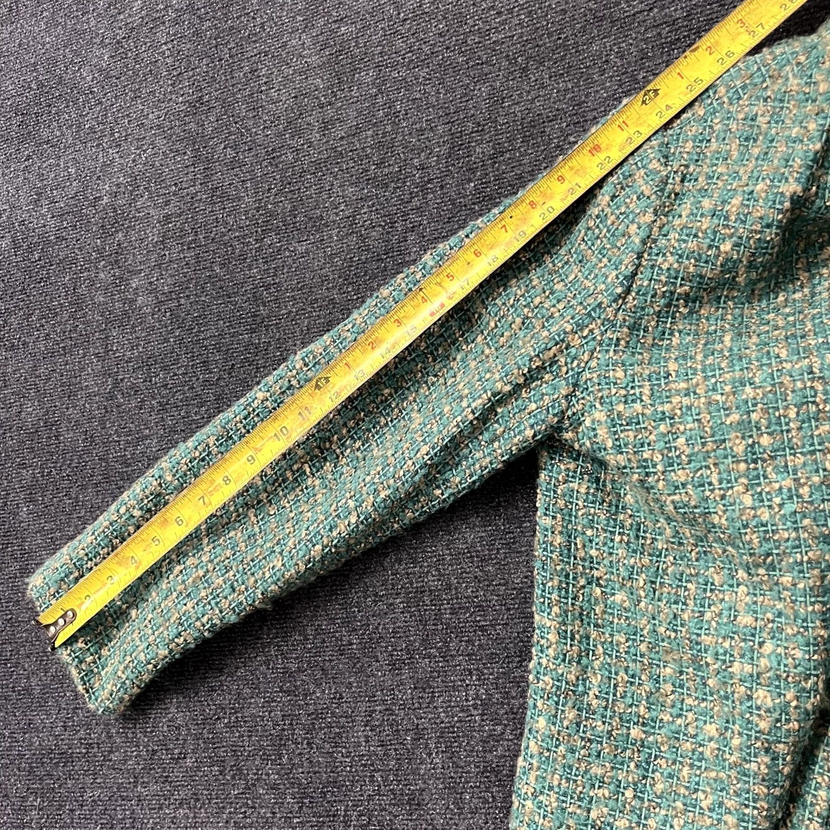 Vintage VINTAGE Alfred Dunner Blazer Jacket Womens 14 Green Tweed Lined Suit Career Blazer Jacket Women 14 Green Tweed Check Lined Polyester Size XL / US 12-14 / IT 48-50 - 6 Thumbnail