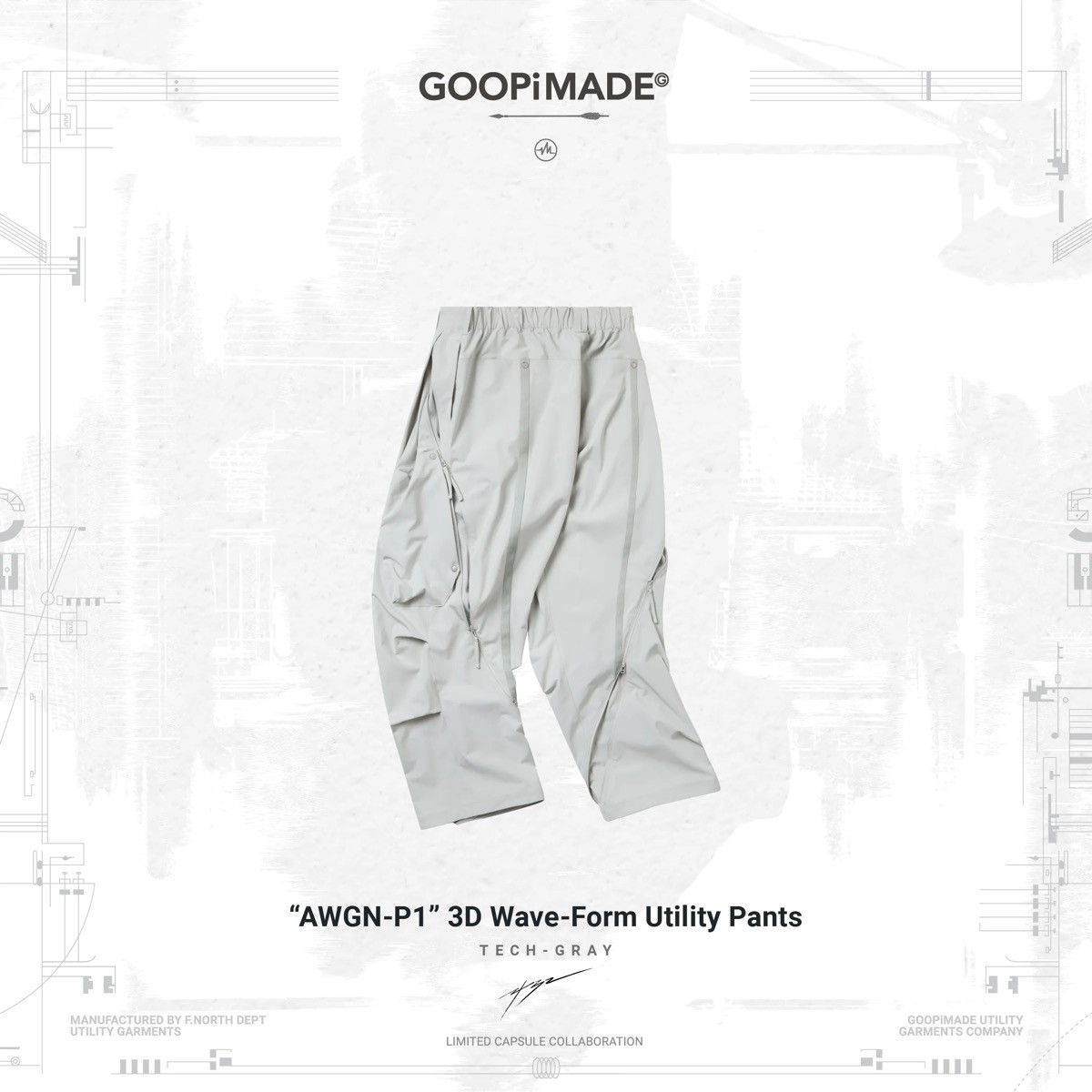 GOOPiMADE GOOPiMADE - AWGN-P1 3D - Wave-Form Utility Pants Size US 34 / EU 50 - 5 Thumbnail