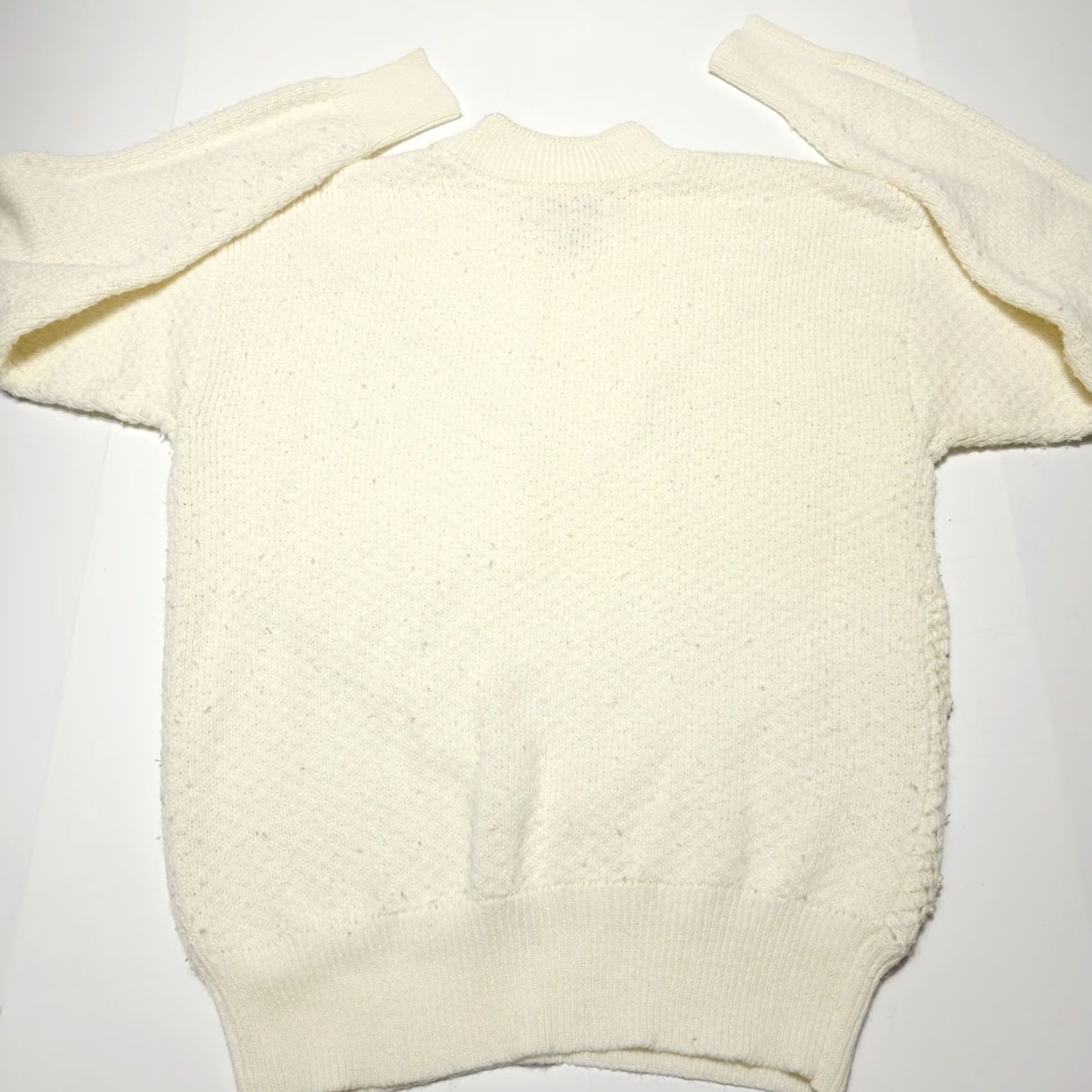 Vintage VINTAGE Jaclyn Smith Women's Sweater Size M Beaded Embroidered Knit Crew Neck Long Sleeve White 80s Retro Ugly Embellished Pullover Size M / US 6-8 / IT 42-44 - 6 Thumbnail
