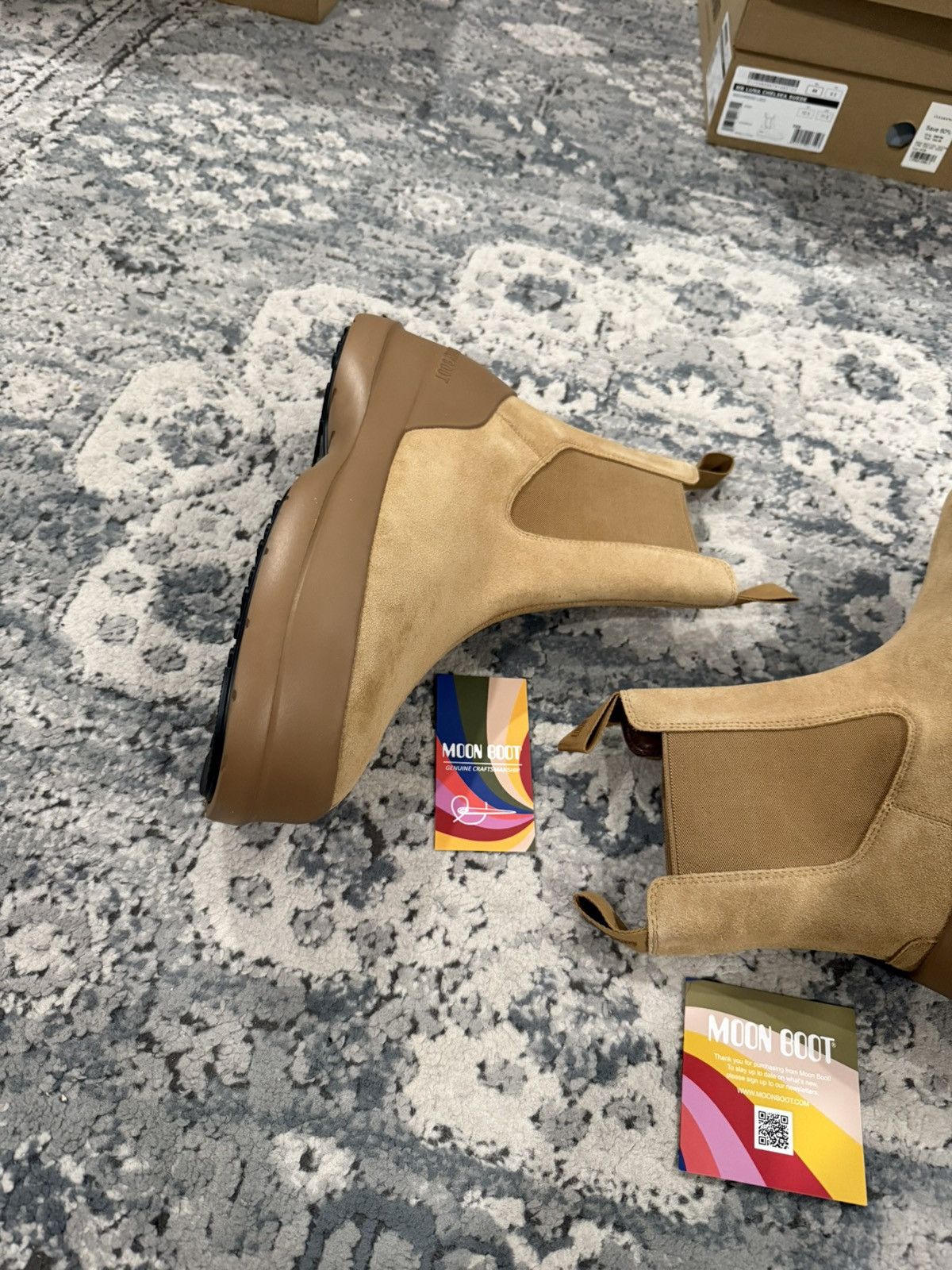 Moon Boot Moon Boots Men’s Luna Chelsea Suede Size 10.5 New In Box Size US 10.5 / EU 43-44 - 3 Thumbnail