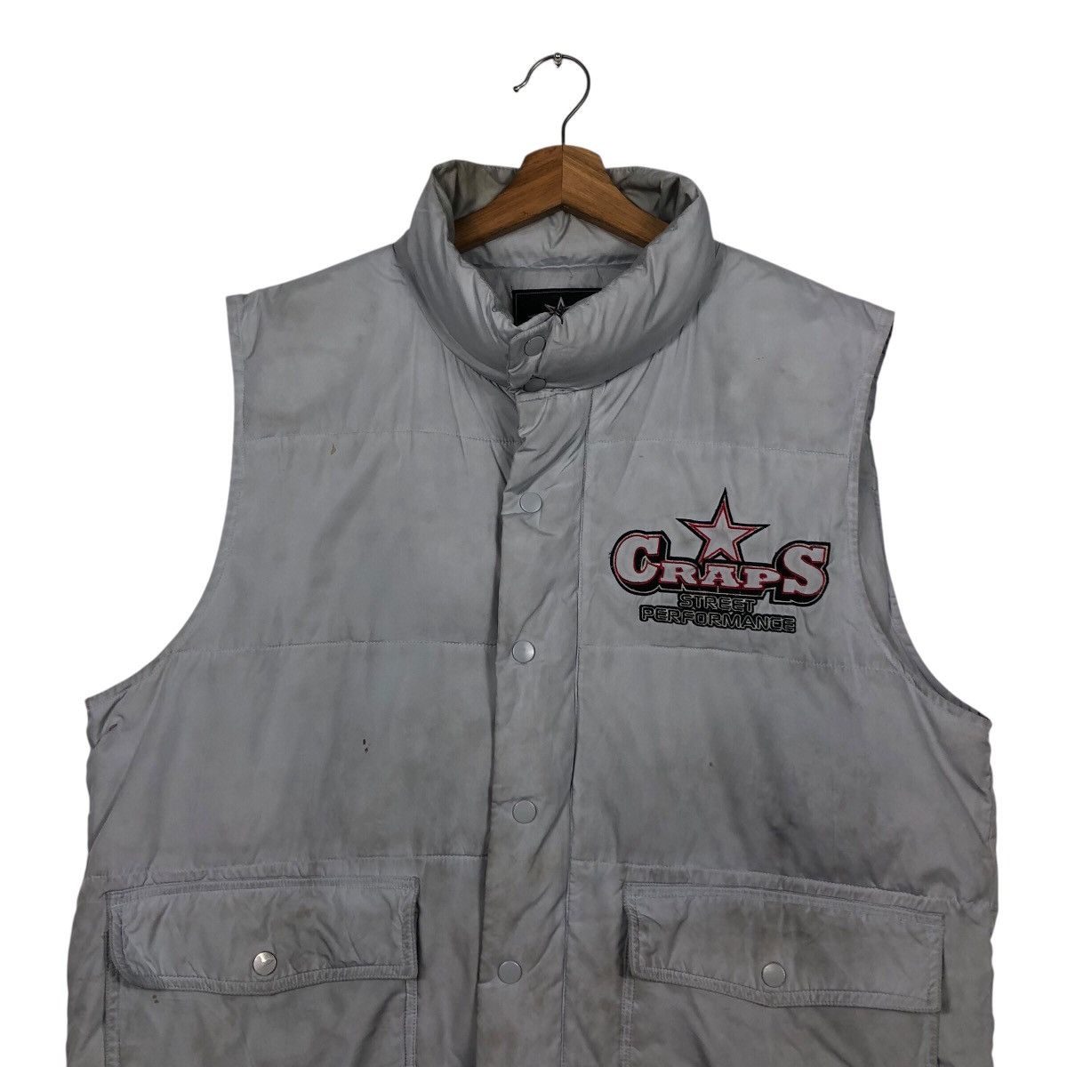 Japanese Brand 📌Vintage Biker Vest Jacket Puffer Craps Big Logo Size US L / EU 52-54 / 3 - 4 Thumbnail
