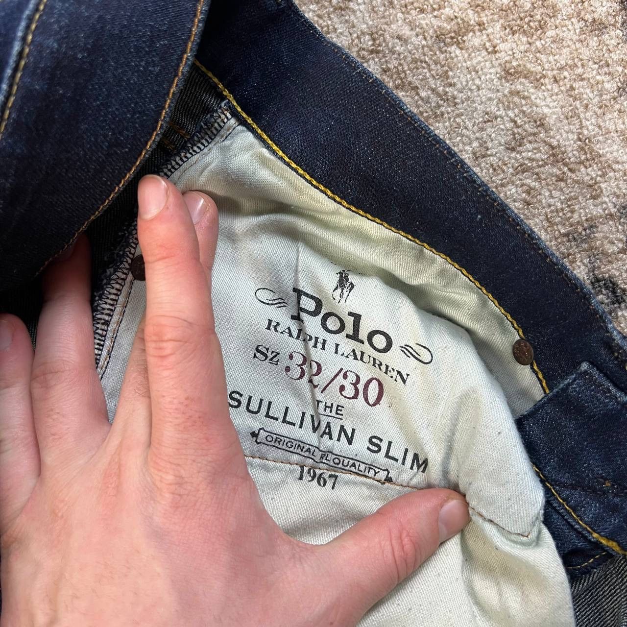 Polo Ralph Lauren Polo Ralph Lauren Luxury Dark Blue Denim Jeans Size US 32 / EU 48 - 8 Thumbnail