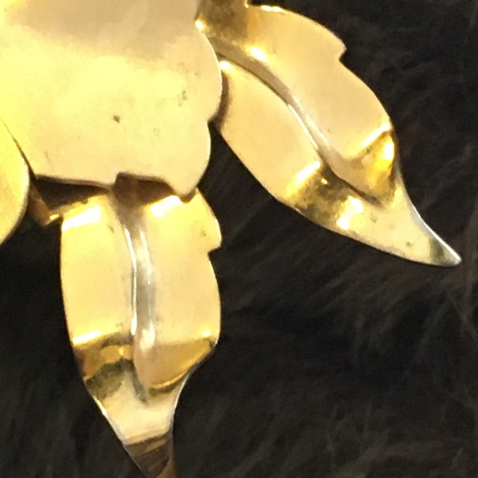 Vintage Vintage 80s gold tone flower brooch Size ONE SIZE - 5 Thumbnail