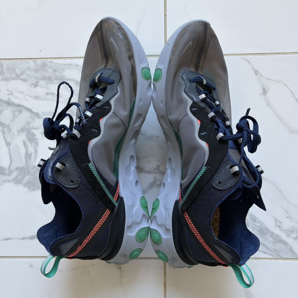 Nike Nike React Element 87 Black Neptune Green Mens Size 12 EUC Size US 12 / EU 45 - 4 Thumbnail