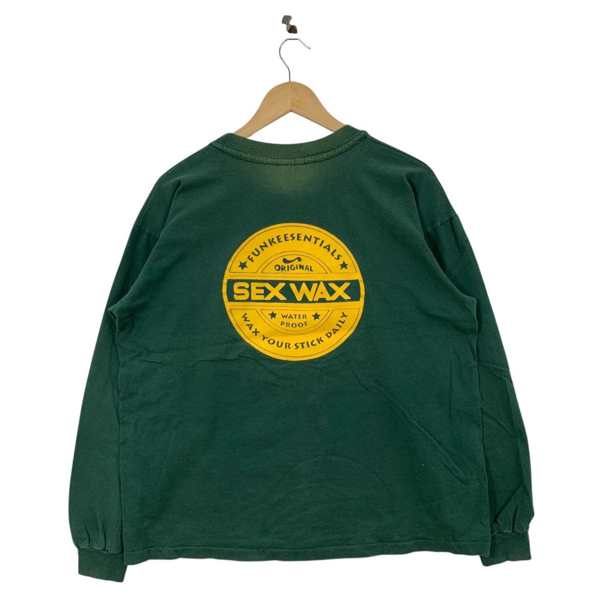 Vintage Vintage 90s SEX WAX Funkeesentials Long Sleeve Tshirt Size US L / EU 52-54 / 3 - 1 Thumbnail