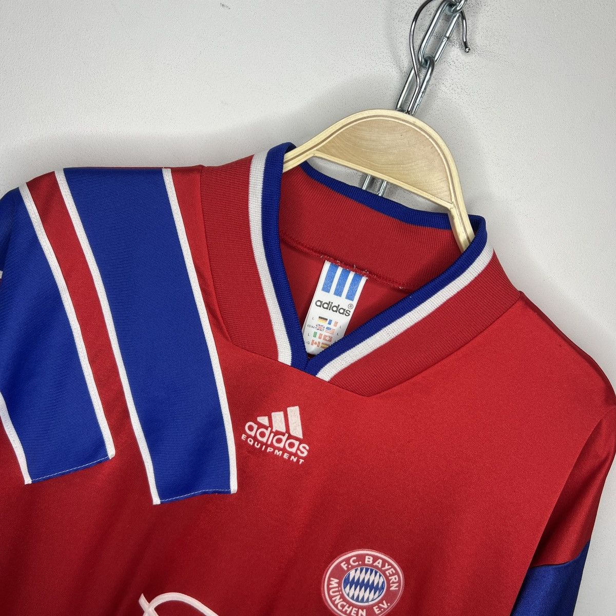 Adidas × Vintage vintage 90s adidas eqt soccer jersey bayern Opel 1993 home Size US L / EU 52-54 / 3 - 7 Thumbnail