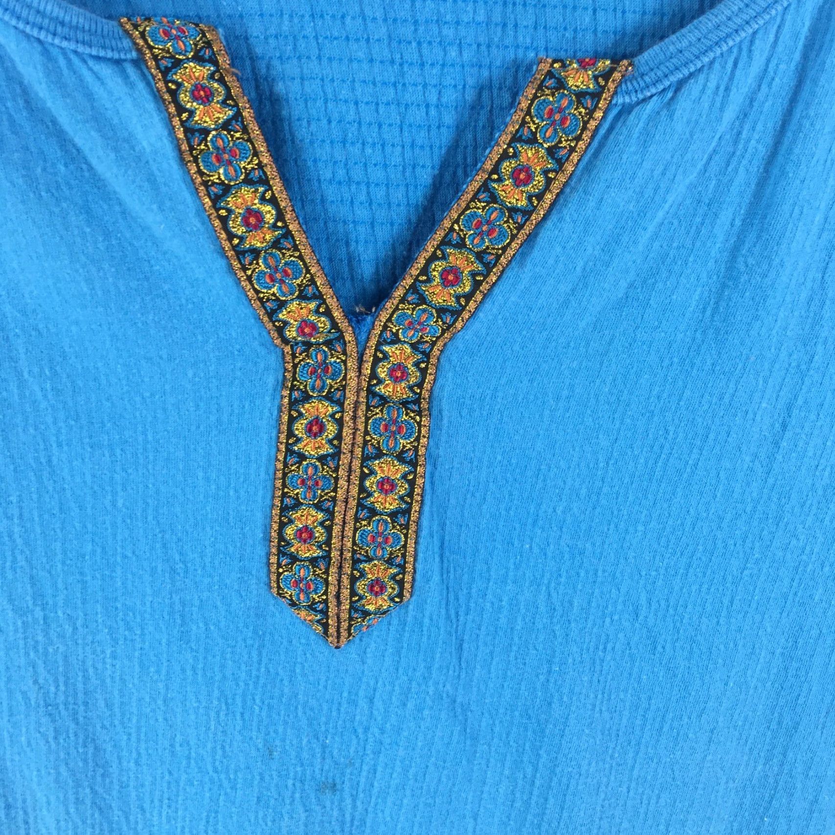 Vintage VINTAGE St. John's Bay Women's Blue Sleeveless V-Neck Blouse Size L Casual Size L / US 10 / IT 46 - 3 Thumbnail