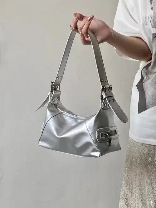 Designer × Japanese Brand Retro y2k versatile shoulder bag women's silver Size ONE SIZE - 3 Thumbnail